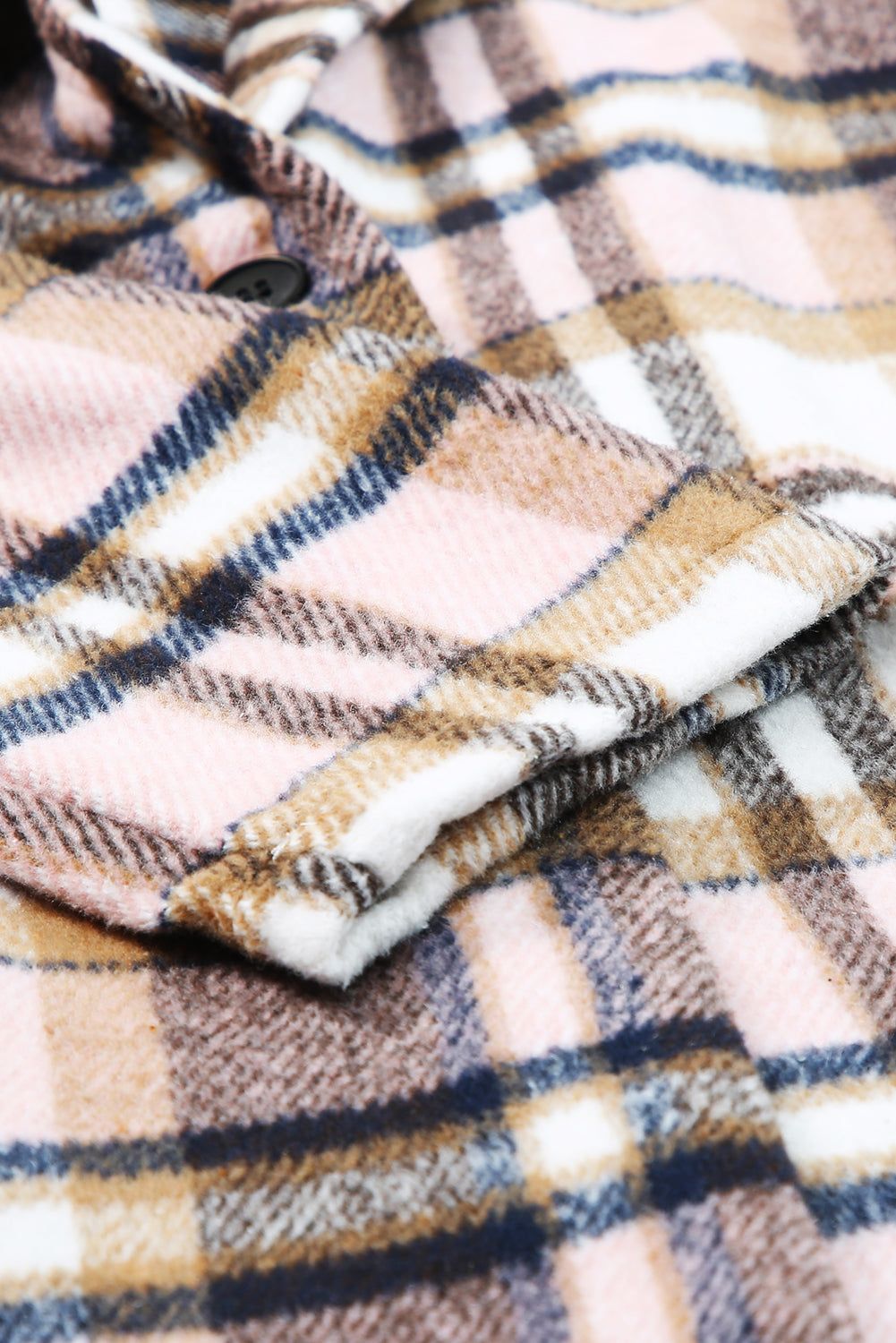 Pink Plaid Button Up Lapel Jacket - Premium Outerwear from Momma Done Gone Crafty- Just $62.99! Shop now at Momma Done Gone Crafty