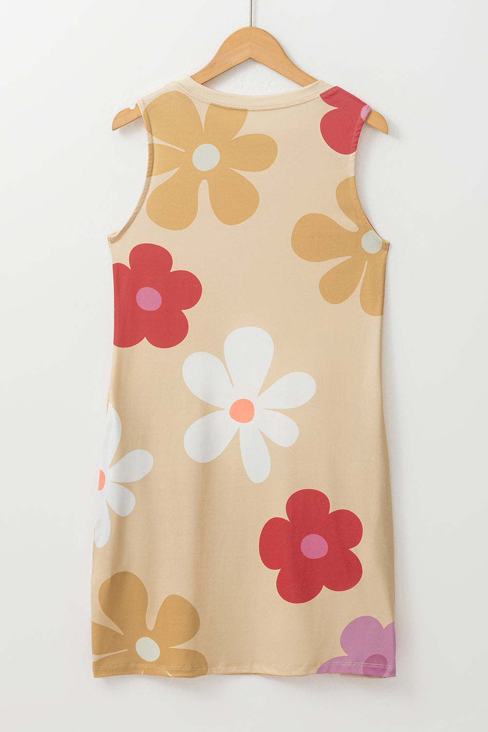 Apricot Daisy Flower Print Tank Dress - Premium Dresses/Mini Dresses from Momma Done Gone Crafty- Just $22.99! Shop now at Momma Done Gone Crafty