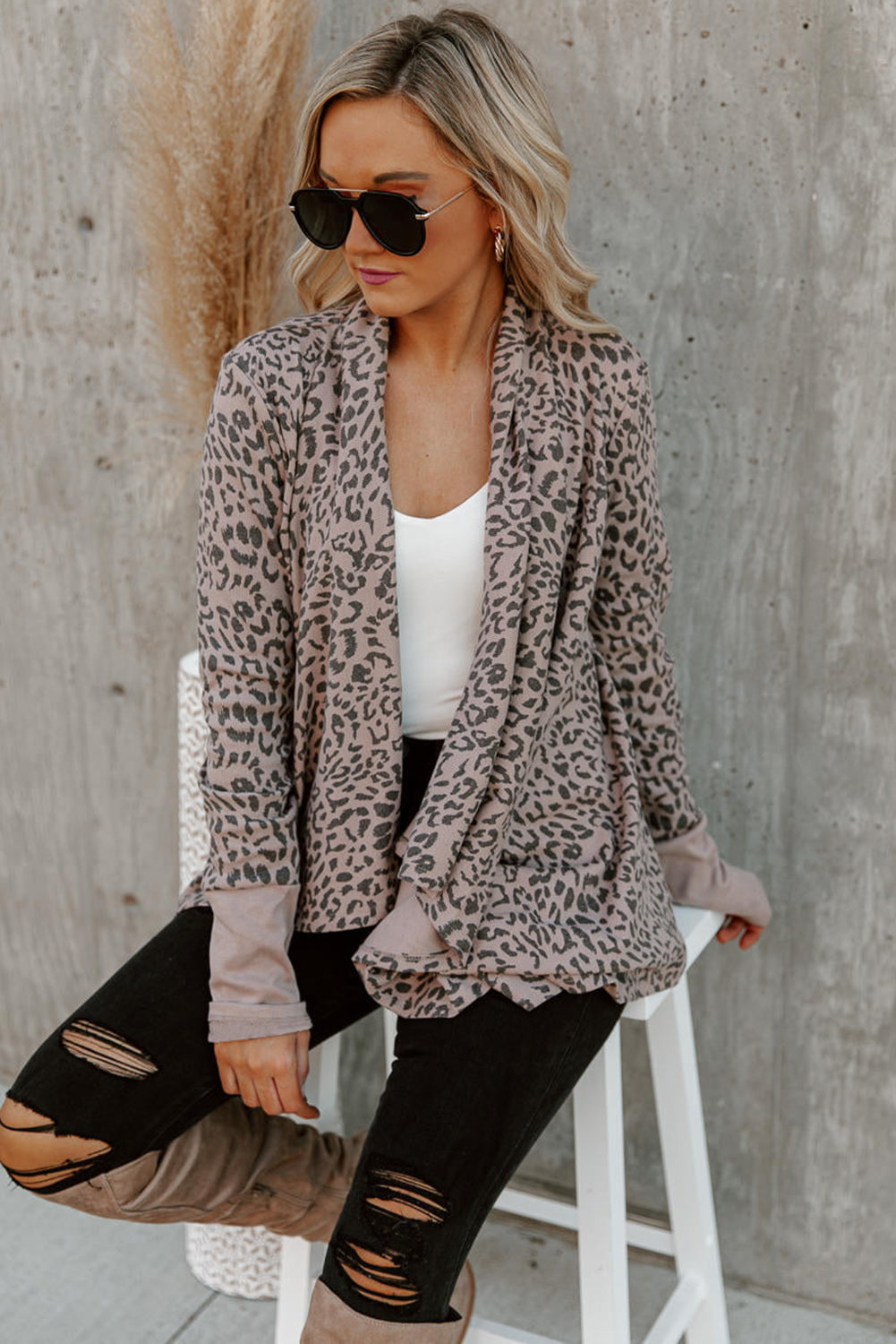 Leopard Open Front Cardigan - Premium Tops from Momma Done Gone Crafty- Just $35.94! Shop now at Momma Done Gone Crafty