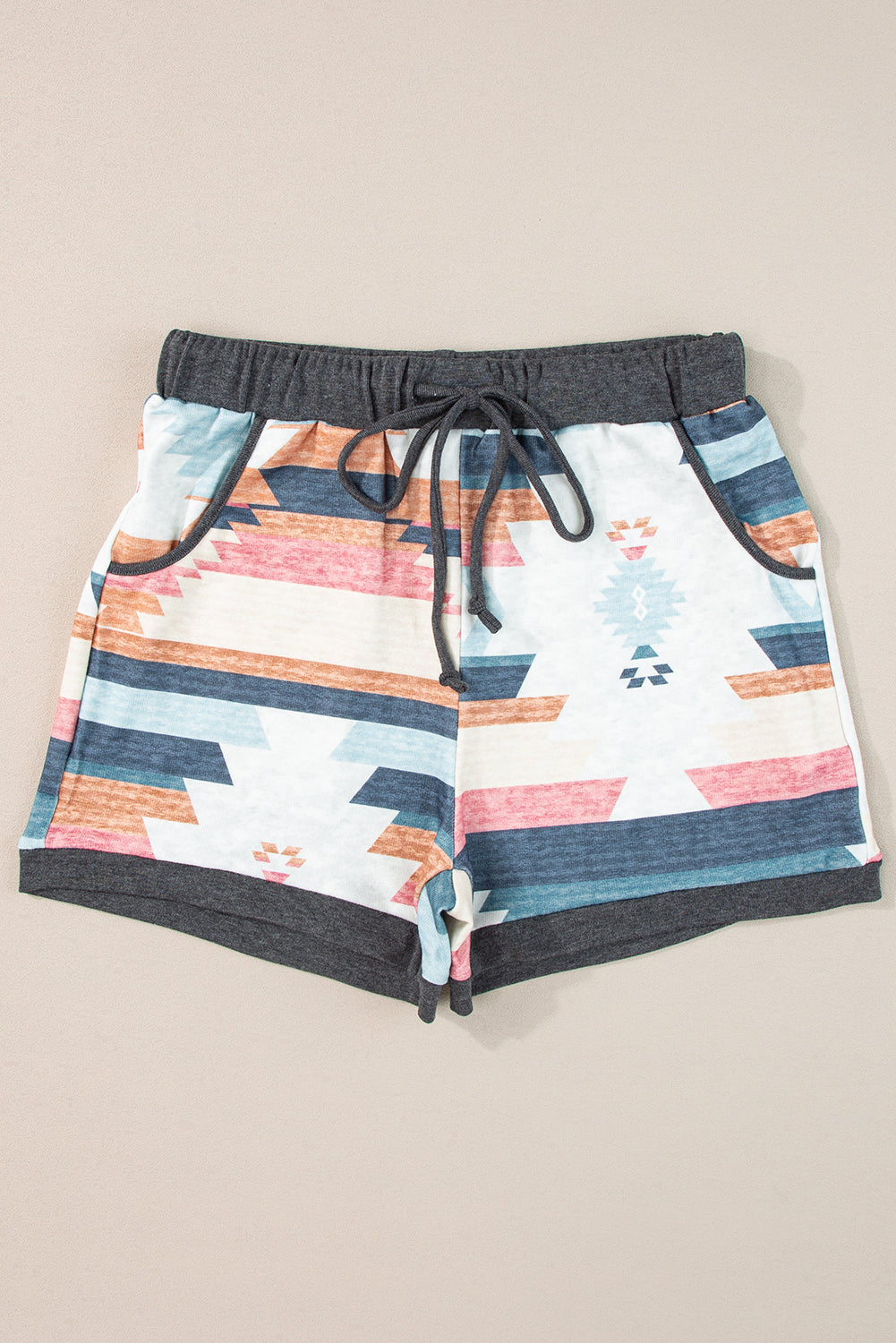 White Aztec Print Drawstring Waist Casual Shorts - Premium Bottoms/Casual Shorts from Ashes 2 Wildflowers Boutique, LLC- Just $12.96! Shop now at Ashes 2 Wildflowers Boutique, LLC