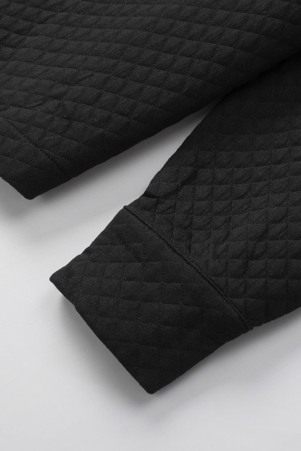 Black Lattice Texture Retro Flap Pocket Button Shacket - Premium Outerwear from Momma Done Gone Crafty- Just $59.10! Shop now at Momma Done Gone Crafty