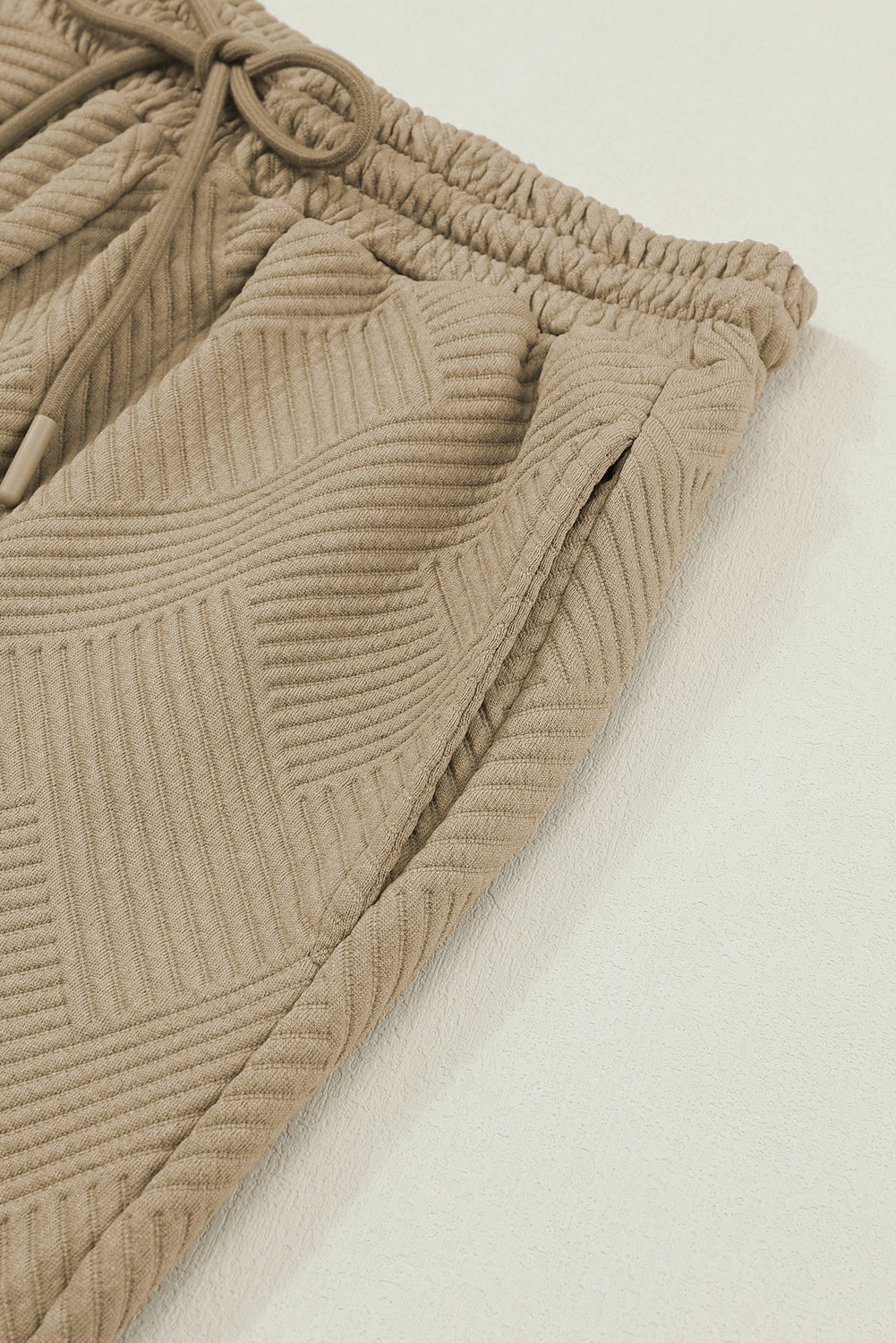 Khaki Ultra Loose Textured 2pcs Slouchy Outfit - Premium Loungewear from Momma Done Gone Crafty- Just $62.99! Shop now at Momma Done Gone Crafty