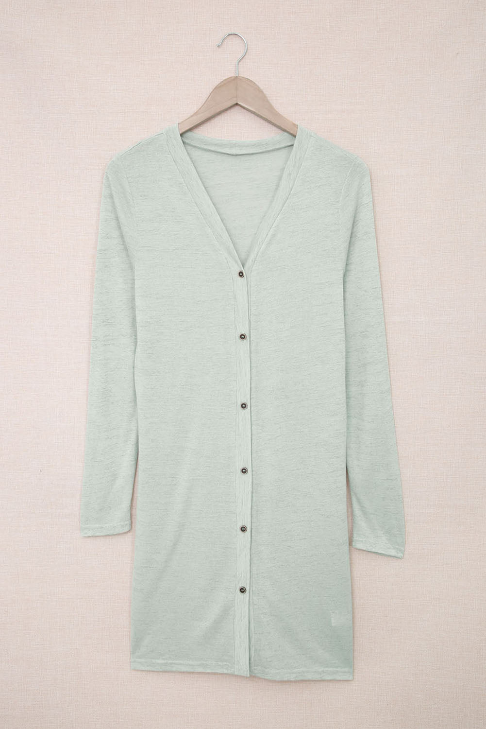 Solid Color Open-Front Buttons Cardigan - Premium Tops from Momma Done Gone Crafty- Just $19.80! Shop now at Momma Done Gone Crafty