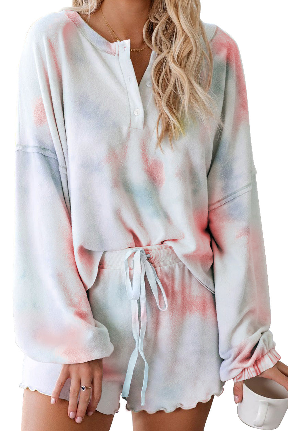 Orange Tie Dye Knit Lounge Set - Premium Loungewear from Momma Done Gone Crafty- Just $27.99! Shop now at Momma Done Gone Crafty