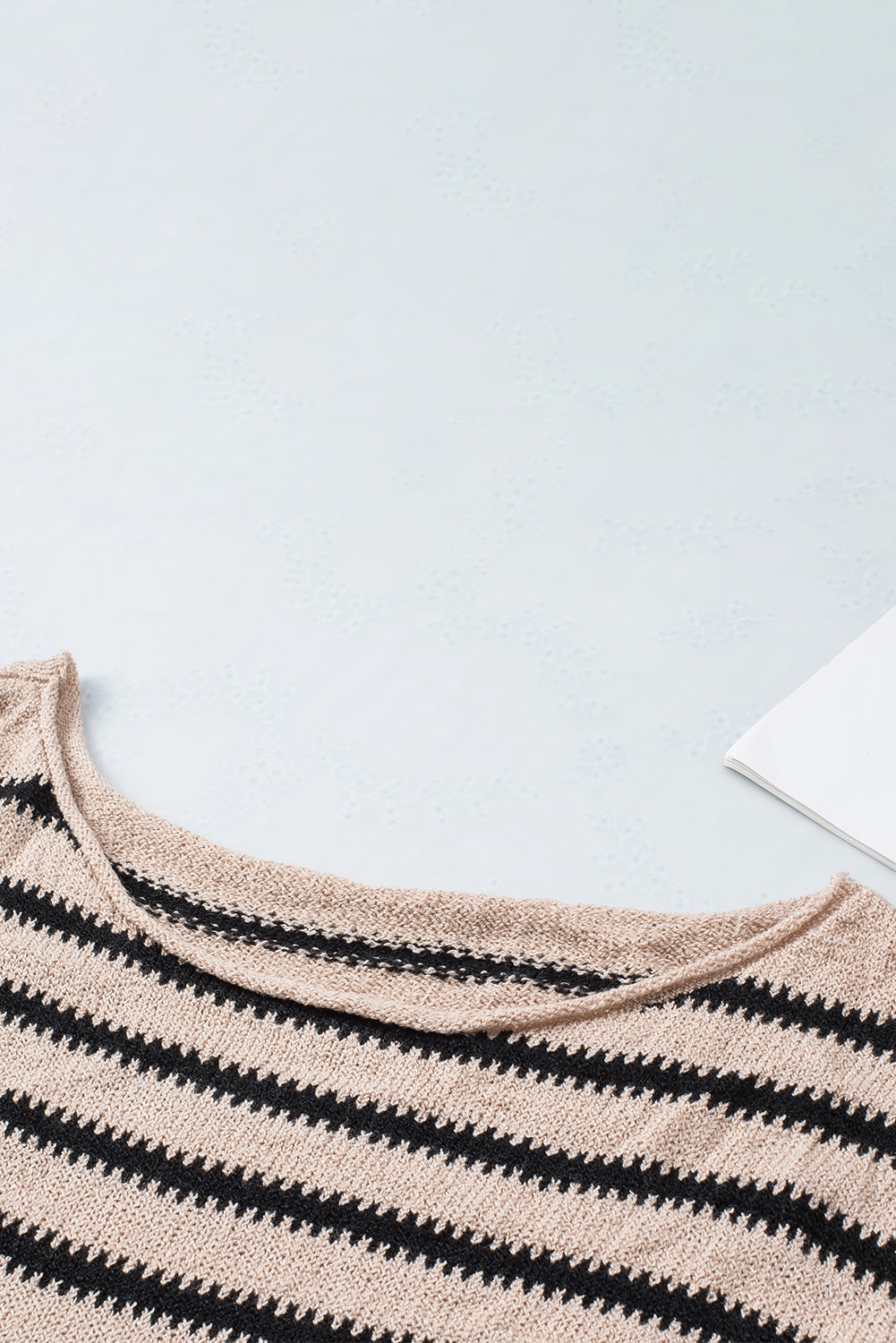 Striped Print Dropped Shoulder Loose Sleeve Sweater - Premium Tops from Momma Done Gone Crafty- Just $41.99! Shop now at Momma Done Gone Crafty