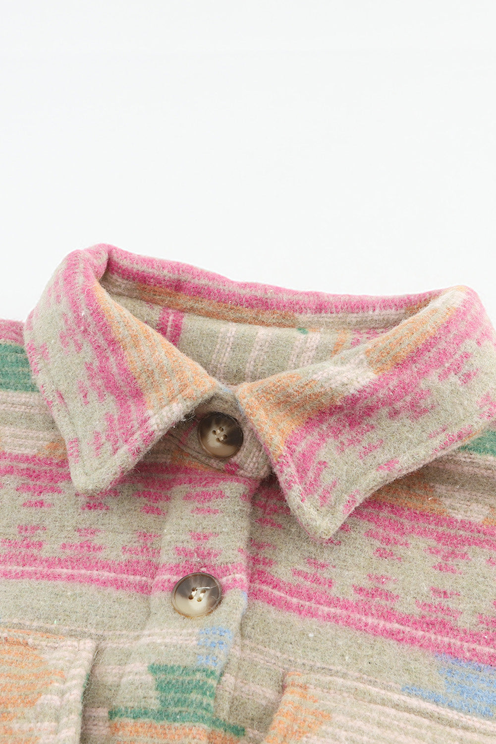 Multicolor Western Aztec Print Button Flap Pocket Shacket - Premium Outerwear from Ashes 2 Wildflowers Boutique, LLC- Just $48.99! Shop now at Ashes 2 Wildflowers Boutique, LLC