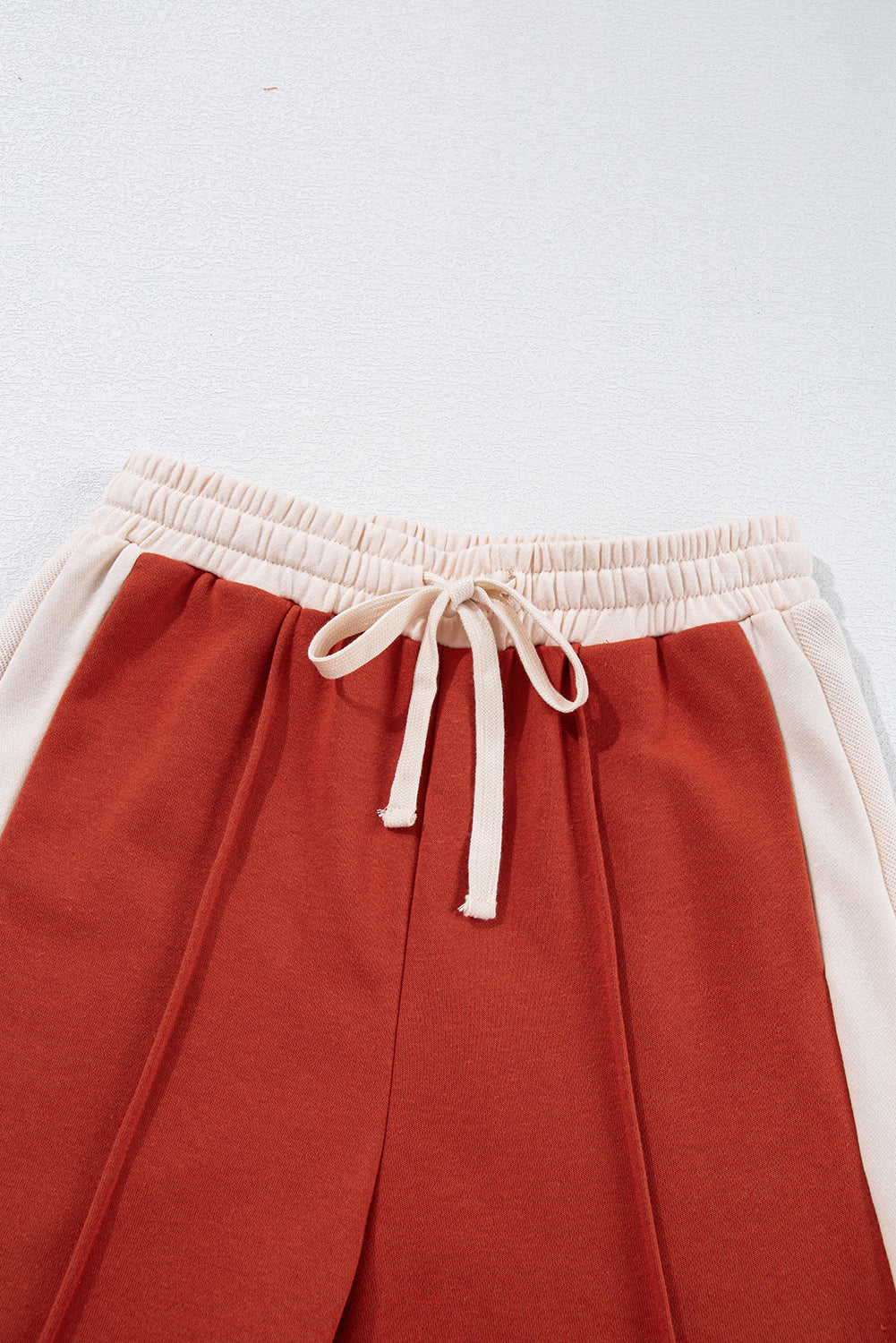 Flamingo Color Block Drawstring High Waist Wide Leg Pants - Premium Bottoms/Pants & Culotte from Momma Done Gone Crafty- Just $27.60! Shop now at Momma Done Gone Crafty