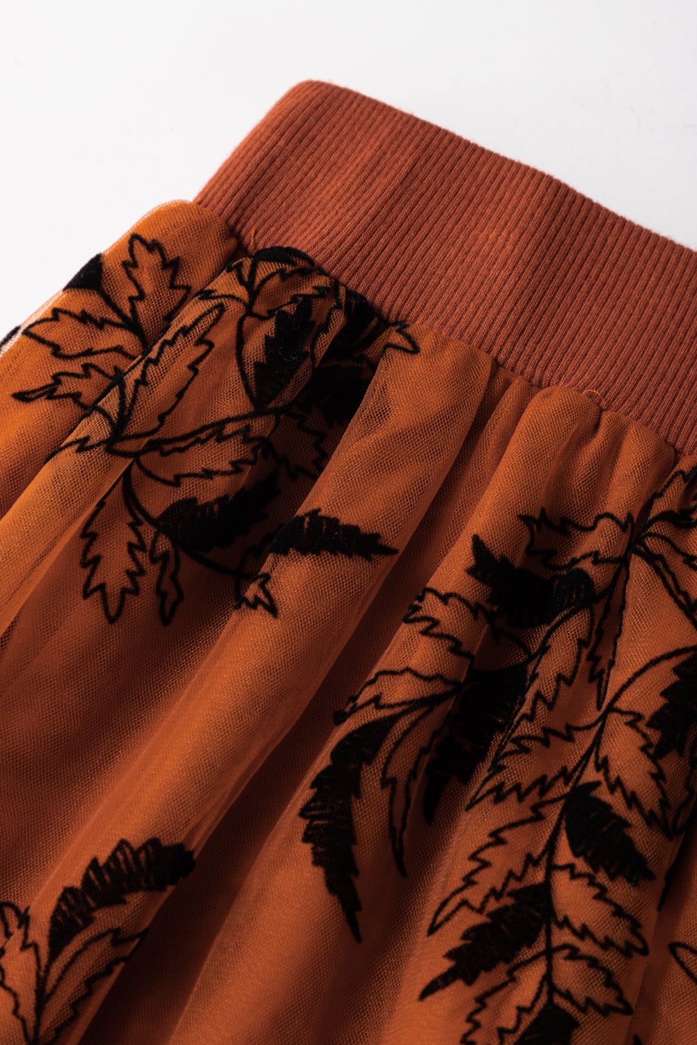 Gold Flame Floral Leaves Embroidered High Waist Maxi Skirt - Premium Bottoms/Skirts & Petticoat from Ashes 2 Wildflowers Boutique, LLC- Just $16.59! Shop now at Ashes 2 Wildflowers Boutique, LLC