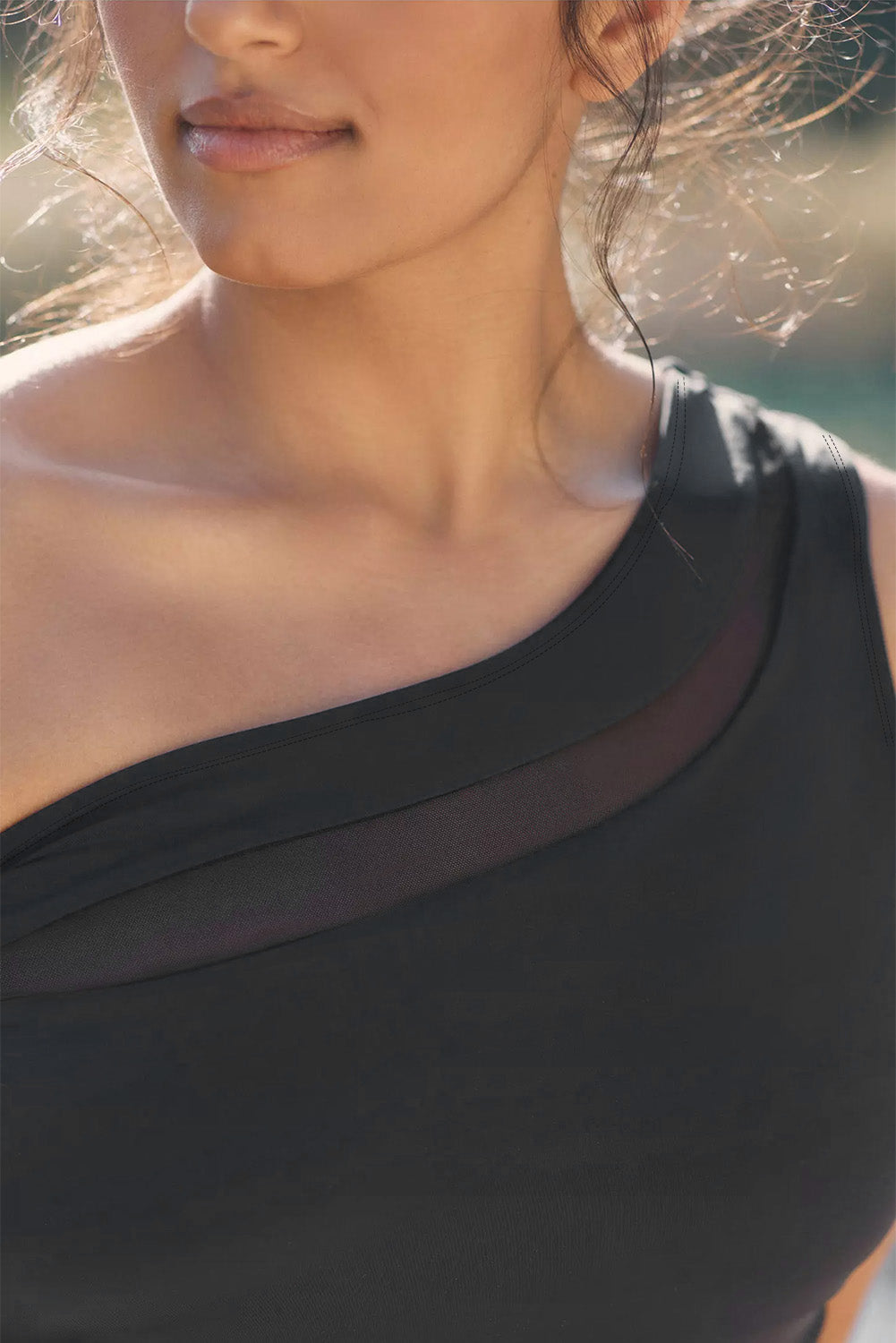 Black Mesh Insert One Shoulder High Waist Teddy Swimsuit - Premium Swimwear/One Piece Swimsuit from Ashes 2 Wildflowers Boutique, LLC- Just $17.31! Shop now at Ashes 2 Wildflowers Boutique, LLC