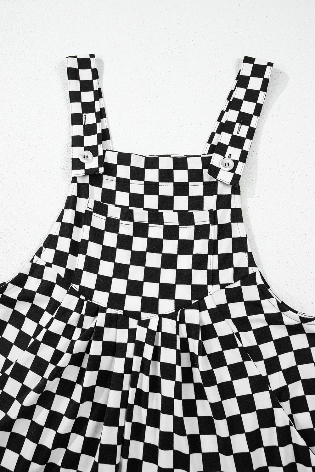 Black Checkered Print Pocketed Wide Leg Jumpsuit - Premium Bottoms/Jumpsuits & Rompers from Momma Done Gone Crafty- Just $36.99! Shop now at Momma Done Gone Crafty