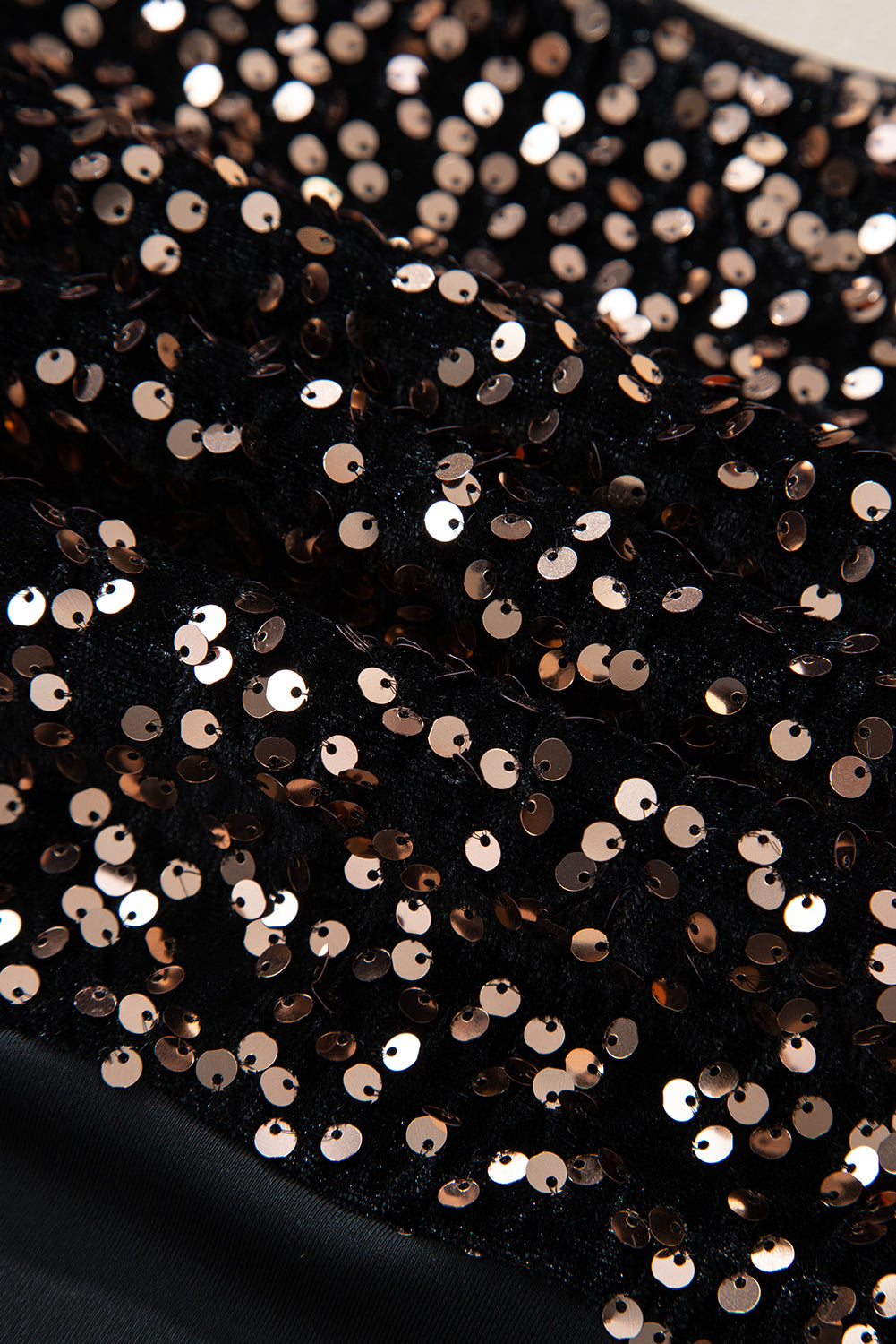 Black Deep V Back Sequin Puff Sleeve Bodysuit - Premium Tops/Bodysuits from Momma Done Gone Crafty- Just $35.85! Shop now at Momma Done Gone Crafty