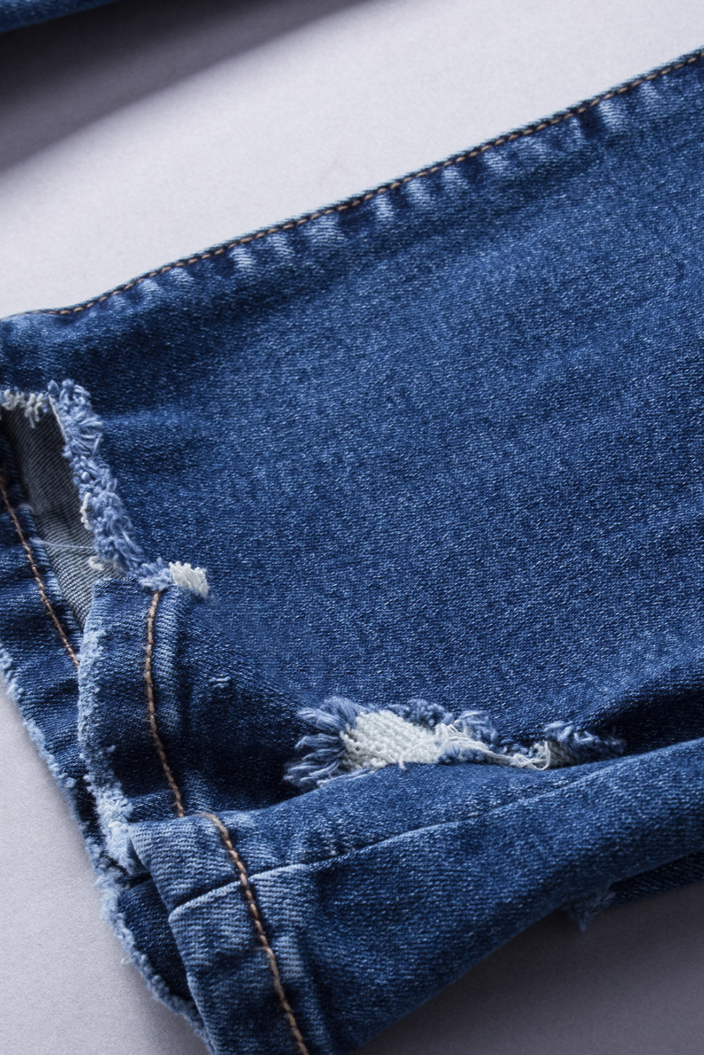 Blue Distressed Flare Jeans - Premium Bottoms from Momma Done Gone Crafty- Just $42.00! Shop now at Momma Done Gone Crafty