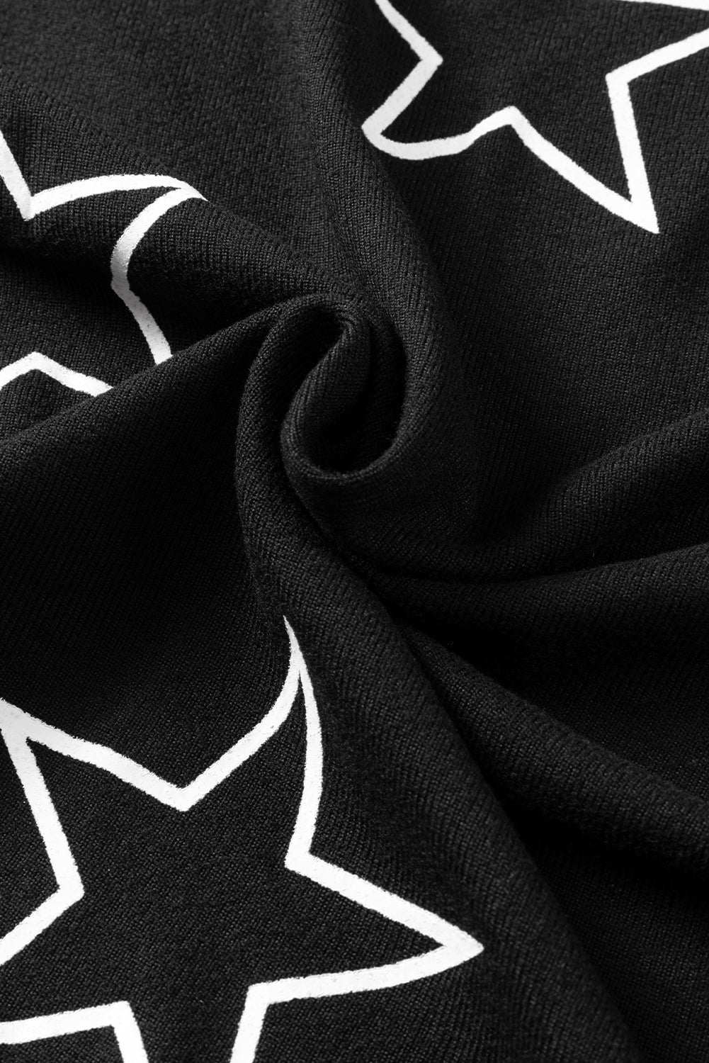 Black Stars Print Long Sleeve Drawstring High Waist Lounge Set - Premium Loungewear from Momma Done Gone Crafty- Just $34.50! Shop now at Momma Done Gone Crafty