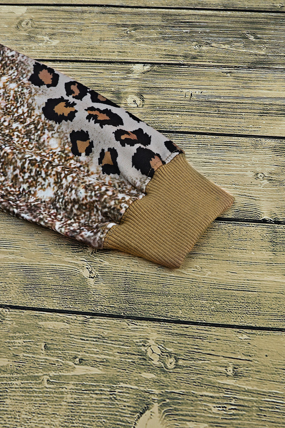 Leopard Print Bleached Long Sleeve Top - Premium Tops from Momma Done Gone Crafty- Just $34.60! Shop now at Momma Done Gone Crafty