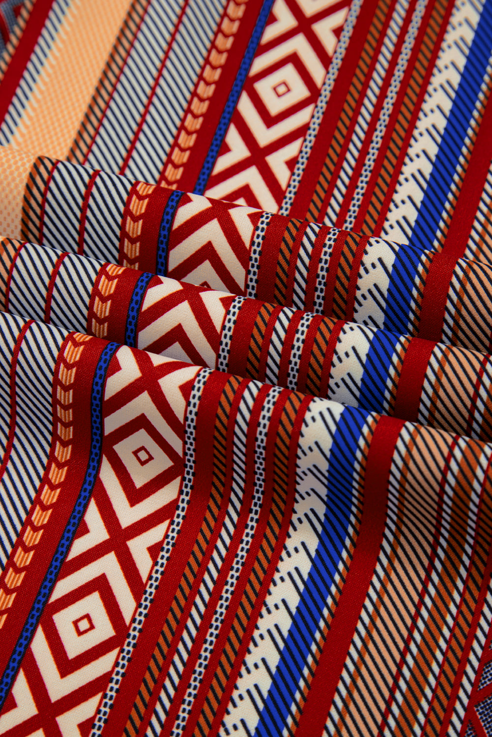 Red Boho Ethnic Striped Print Tie Waist Wide Leg Pants - Premium Bottoms/Pants & Culotte from Momma Done Gone Crafty- Just $22.83! Shop now at Momma Done Gone Crafty