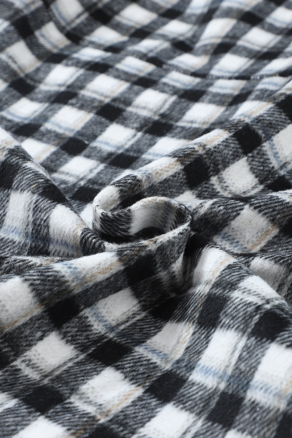 Black Plaid Print Chest Pockets Buttoned Tunic Shacket - Premium Outerwear from Momma Done Gone Crafty- Just $40! Shop now at Momma Done Gone Crafty