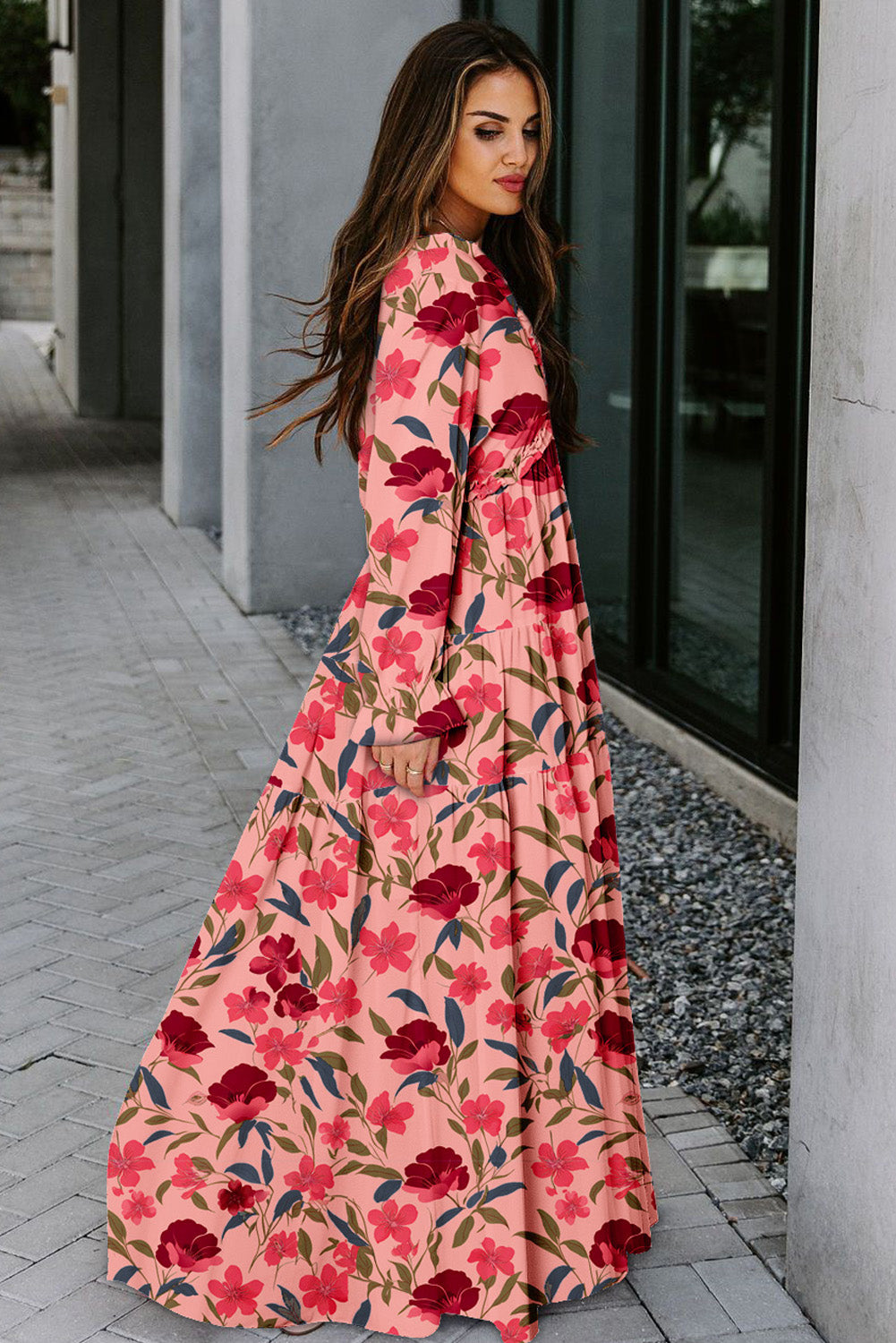 Wild Lotus Ruffle Tiered Maxi Dress - Premium Dresses from Momma Done Gone Crafty- Just $38.70! Shop now at Momma Done Gone Crafty