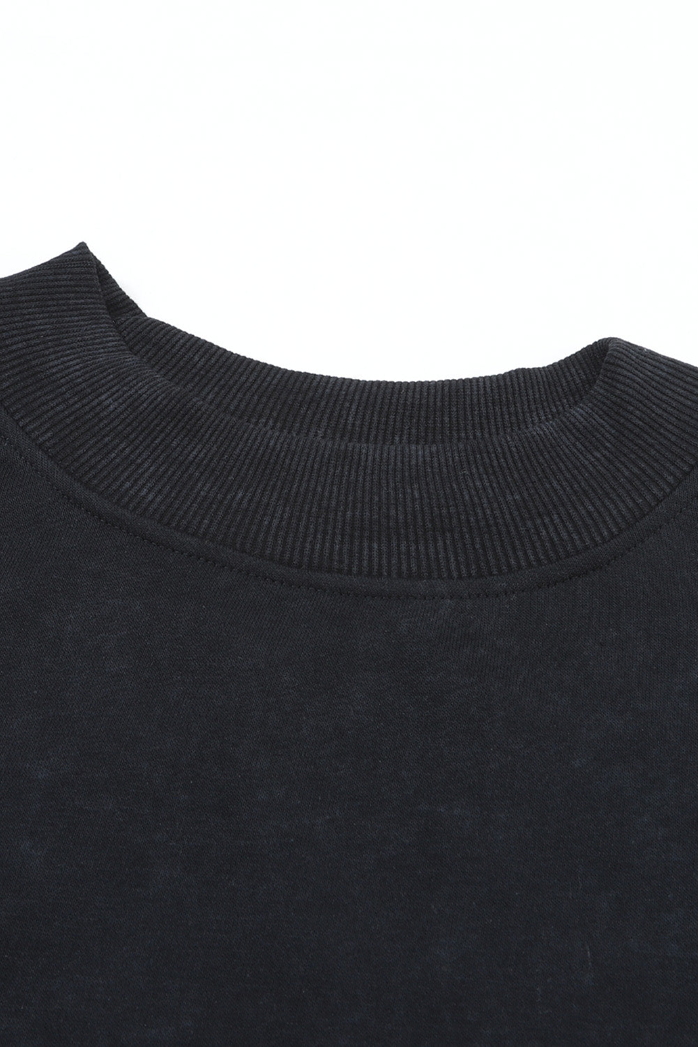 Black Drop Shoulder Crew Neck Pullover Sweatshirt - Premium Tops from Momma Done Gone Crafty- Just $41.94! Shop now at Momma Done Gone Crafty