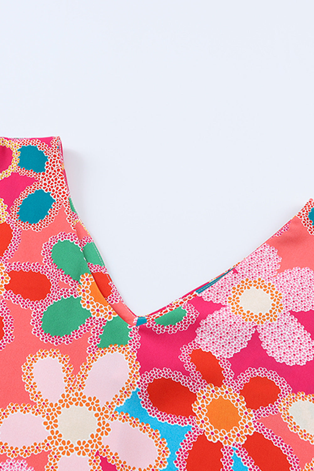 Pink Abstract Print V Neck Dolman Blouse - Premium Tops from Momma Done Gone Crafty- Just $43.20! Shop now at Momma Done Gone Crafty