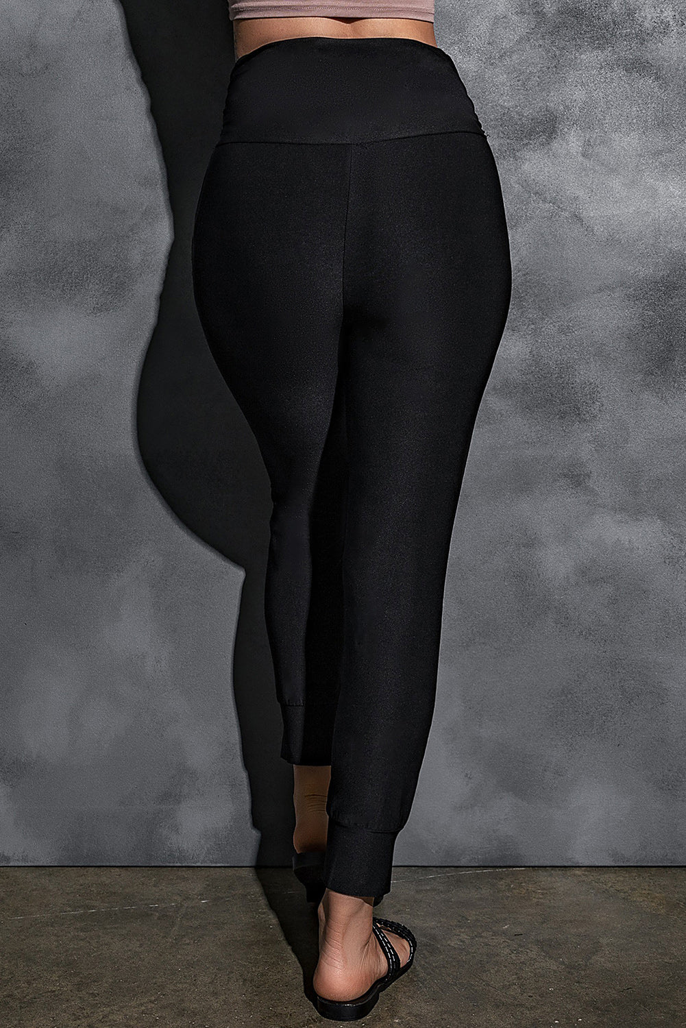Black High Waist Pleated Pocket Leggings - Premium Bottoms from Momma Done Gone Crafty- Just $30.60! Shop now at Momma Done Gone Crafty