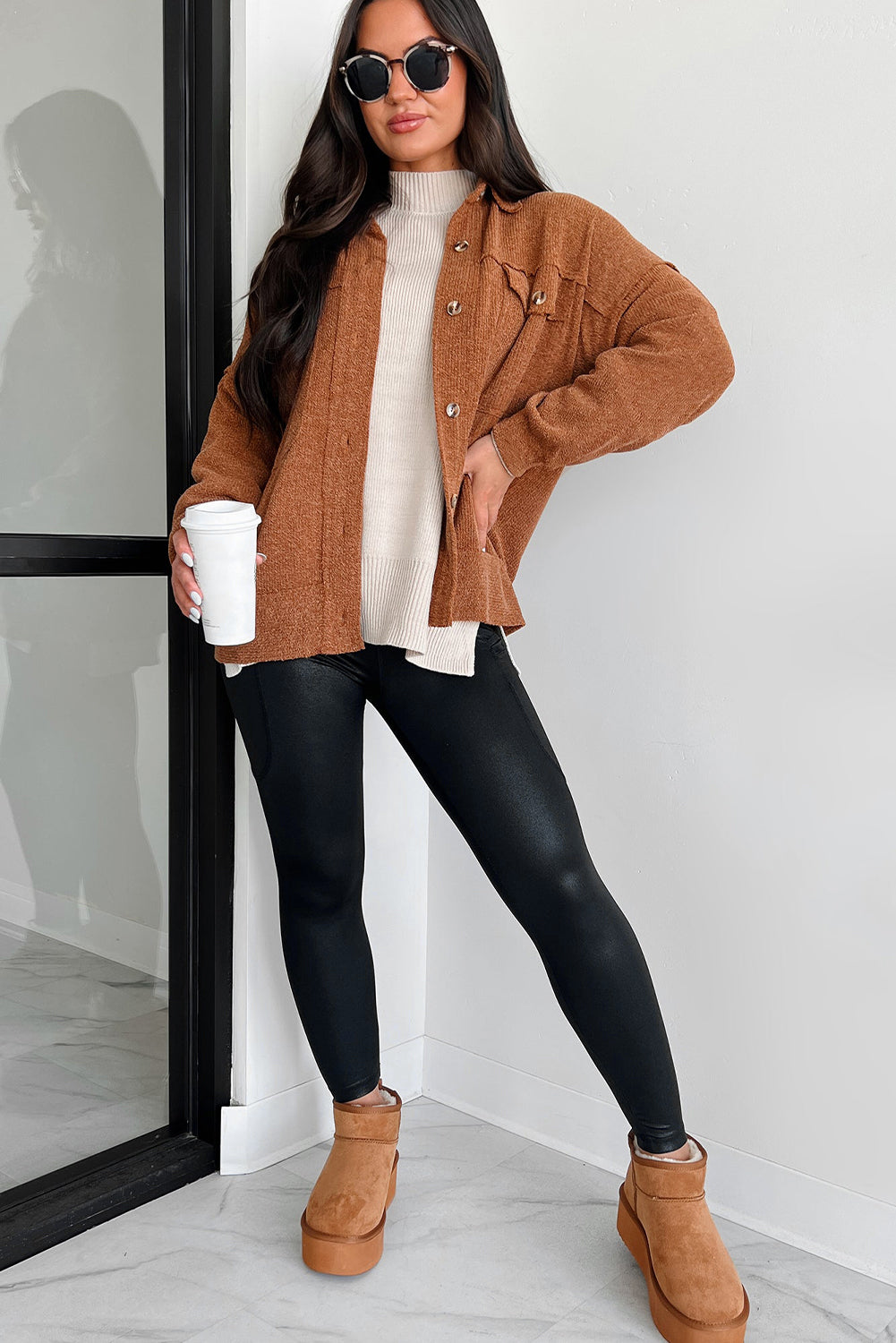 Black V Crossover High Waist Pocketed Leggings - Premium Bottoms/Leggings from Momma Done Gone Crafty- Just $28.20! Shop now at Momma Done Gone Crafty