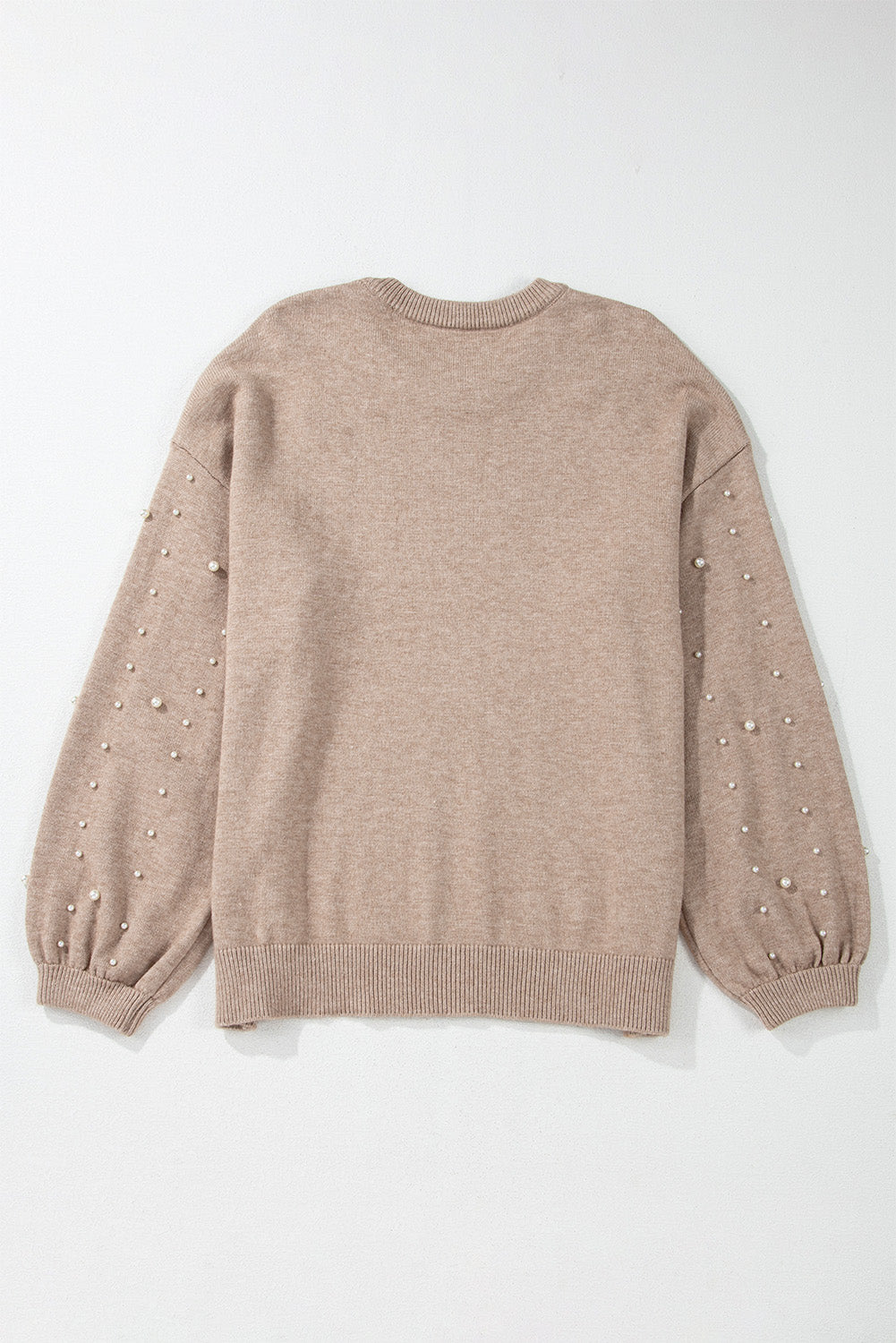Smoke Gray Pearled Drop Shoulder Plus Size Sweater - Premium Plus Size/Plus Size Sweaters & Cardigans from Momma Done Gone Crafty- Just $39.15! Shop now at Momma Done Gone Crafty