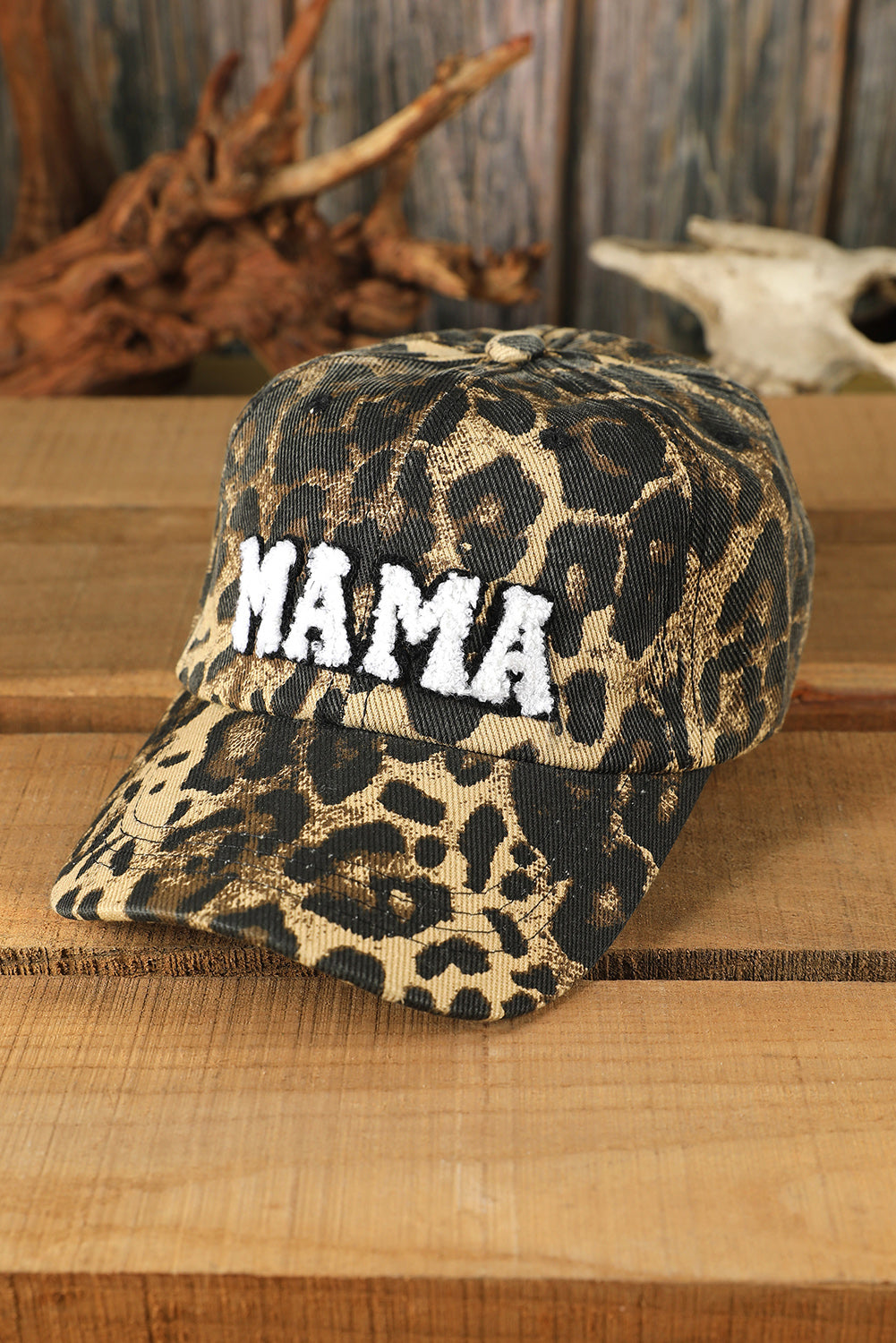 Leopard MAMA Embroidered Leopard Baseball Cap - Premium Accessories from Momma Done Gone Crafty- Just $38.94! Shop now at Momma Done Gone Crafty