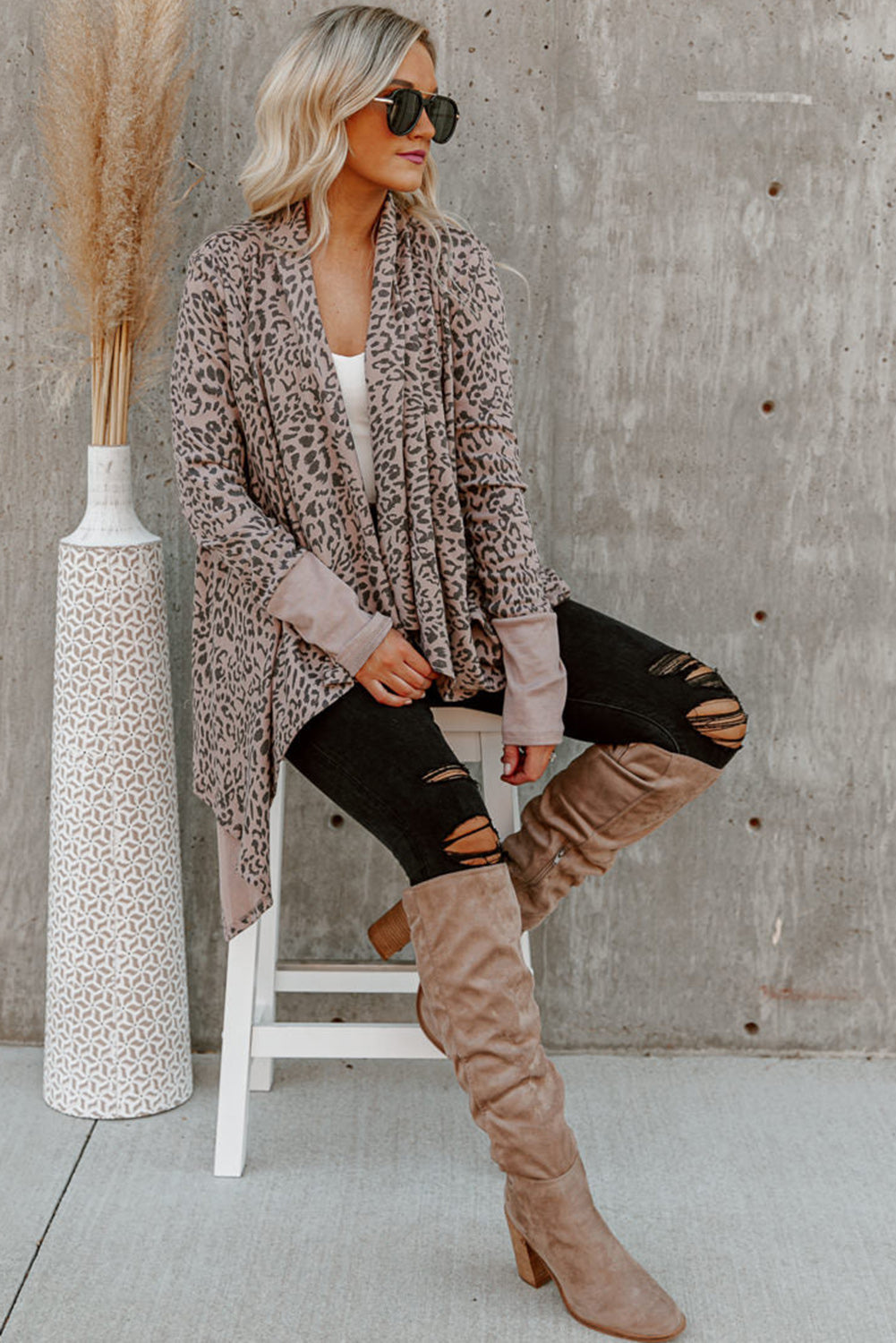 Leopard Open Front Cardigan - Premium Tops from Momma Done Gone Crafty- Just $35.94! Shop now at Momma Done Gone Crafty
