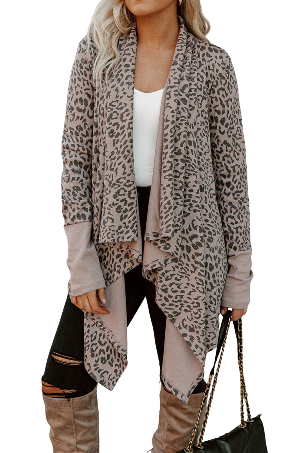 Leopard Open Front Cardigan - Premium Tops from Momma Done Gone Crafty- Just $35.94! Shop now at Momma Done Gone Crafty