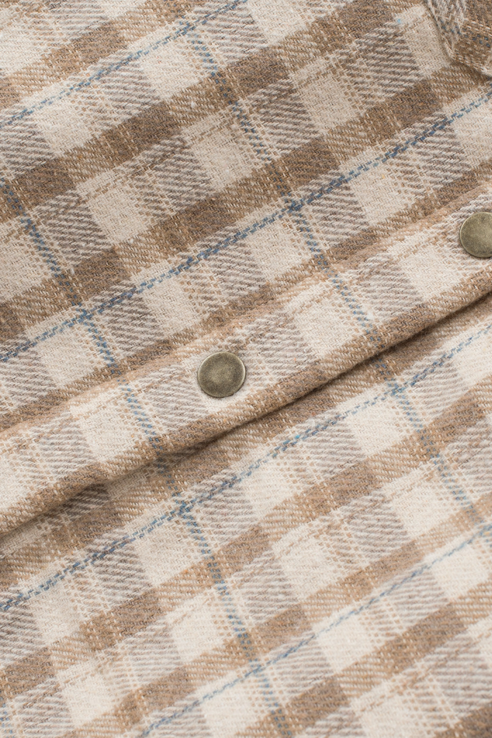 Khaki Plaid Pattern Sherpa Lined Hooded Shacket - Premium Outerwear from Momma Done Gone Crafty- Just $59.94! Shop now at Momma Done Gone Crafty