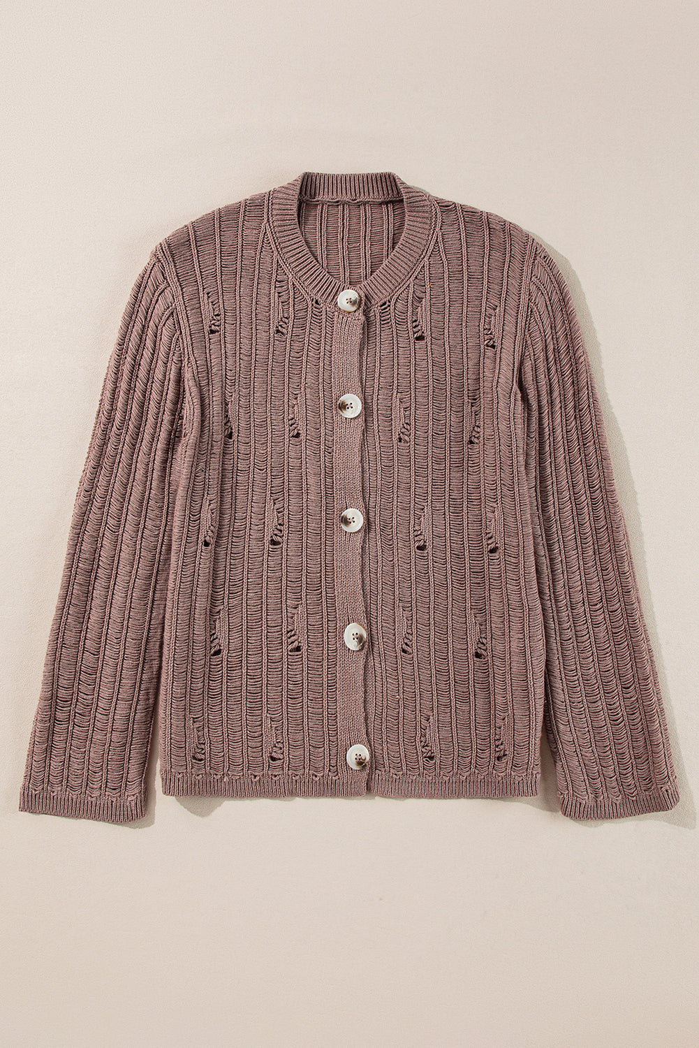 Goat Cut Out Textured Knit Buttoned Cardigan - Premium Sweaters & Cardigans/Cardigans from Momma Done Gone Crafty- Just $28.65! Shop now at Momma Done Gone Crafty