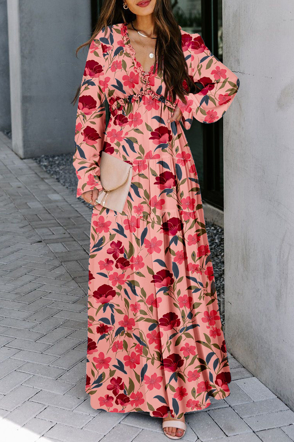 Wild Lotus Ruffle Tiered Maxi Dress - Premium Dresses from Momma Done Gone Crafty- Just $38.70! Shop now at Momma Done Gone Crafty