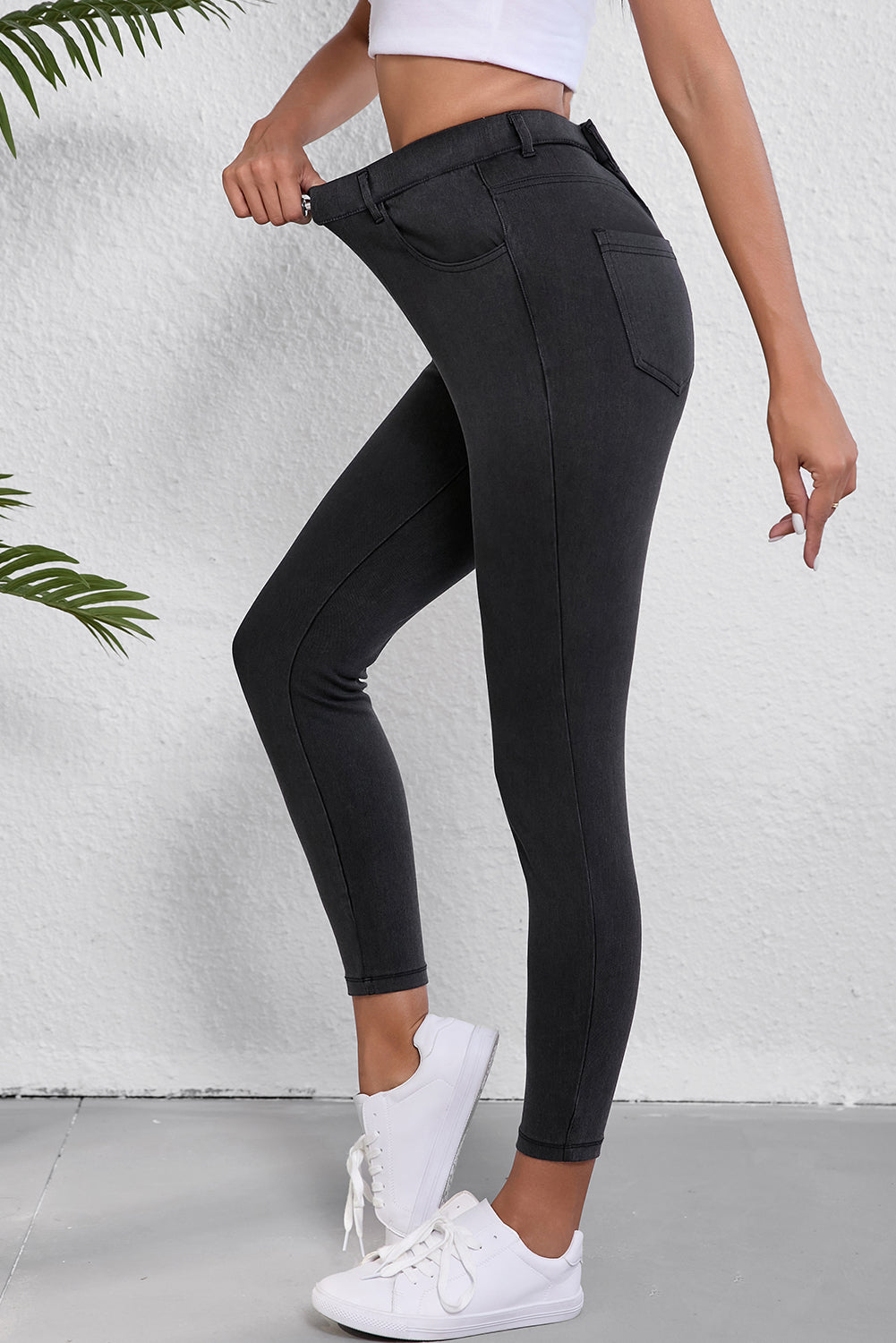 Black Skinny Fit Ankle High Waist Jeans - Premium Bottoms/Jeans from Momma Done Gone Crafty- Just $35.10! Shop now at Momma Done Gone Crafty