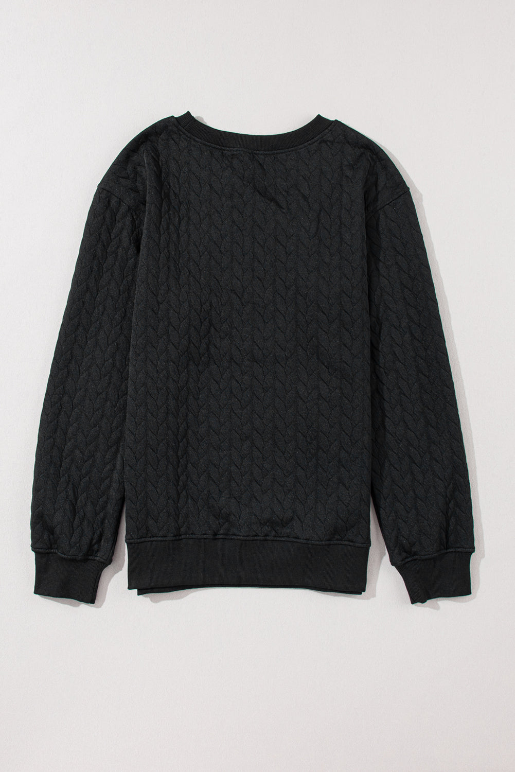 Black Merry And Bright Cable Knit Pullover Sweatshirt - Premium Tops from Momma Done Gone Crafty- Just $45.99! Shop now at Momma Done Gone Crafty
