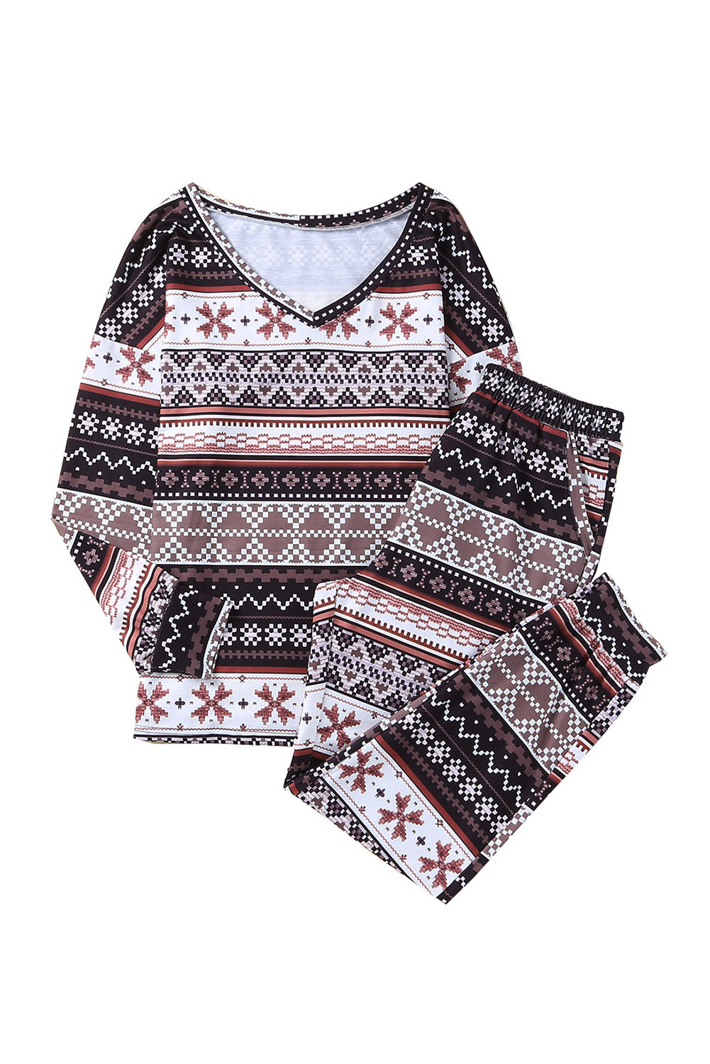 Black Christmas Snowflake Print Long Sleeve and Joggers Lounge Set - Premium Loungewear from Momma Done Gone Crafty- Just $17.97! Shop now at Momma Done Gone Crafty