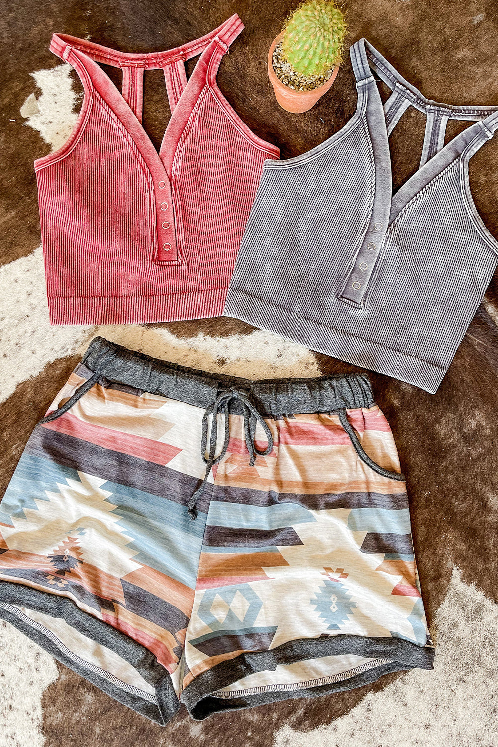 White Aztec Print Drawstring Waist Casual Shorts - Premium Bottoms/Casual Shorts from Ashes 2 Wildflowers Boutique, LLC- Just $12.96! Shop now at Ashes 2 Wildflowers Boutique, LLC