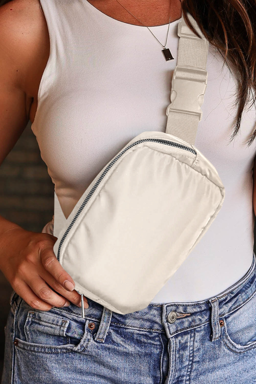 Casual Waterproof Zipped Crossbody Chest Bag 20*5*14cm - Premium Shoes & Bags/Crossbody Bags from Ashes 2 Wildflowers Boutique, LLC- Just $12.48! Shop now at Ashes 2 Wildflowers Boutique, LLC