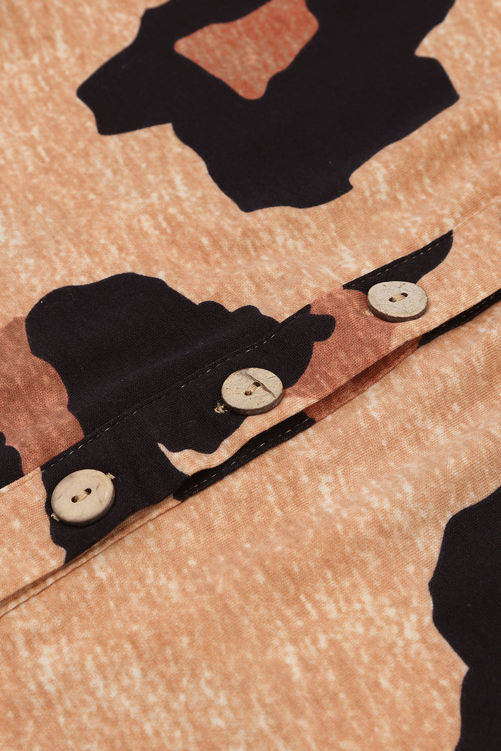 Leopard Print Button Front Bubble Sleeve Loose Knit Dress - Premium Dresses from Momma Done Gone Crafty- Just $40.80! Shop now at Momma Done Gone Crafty