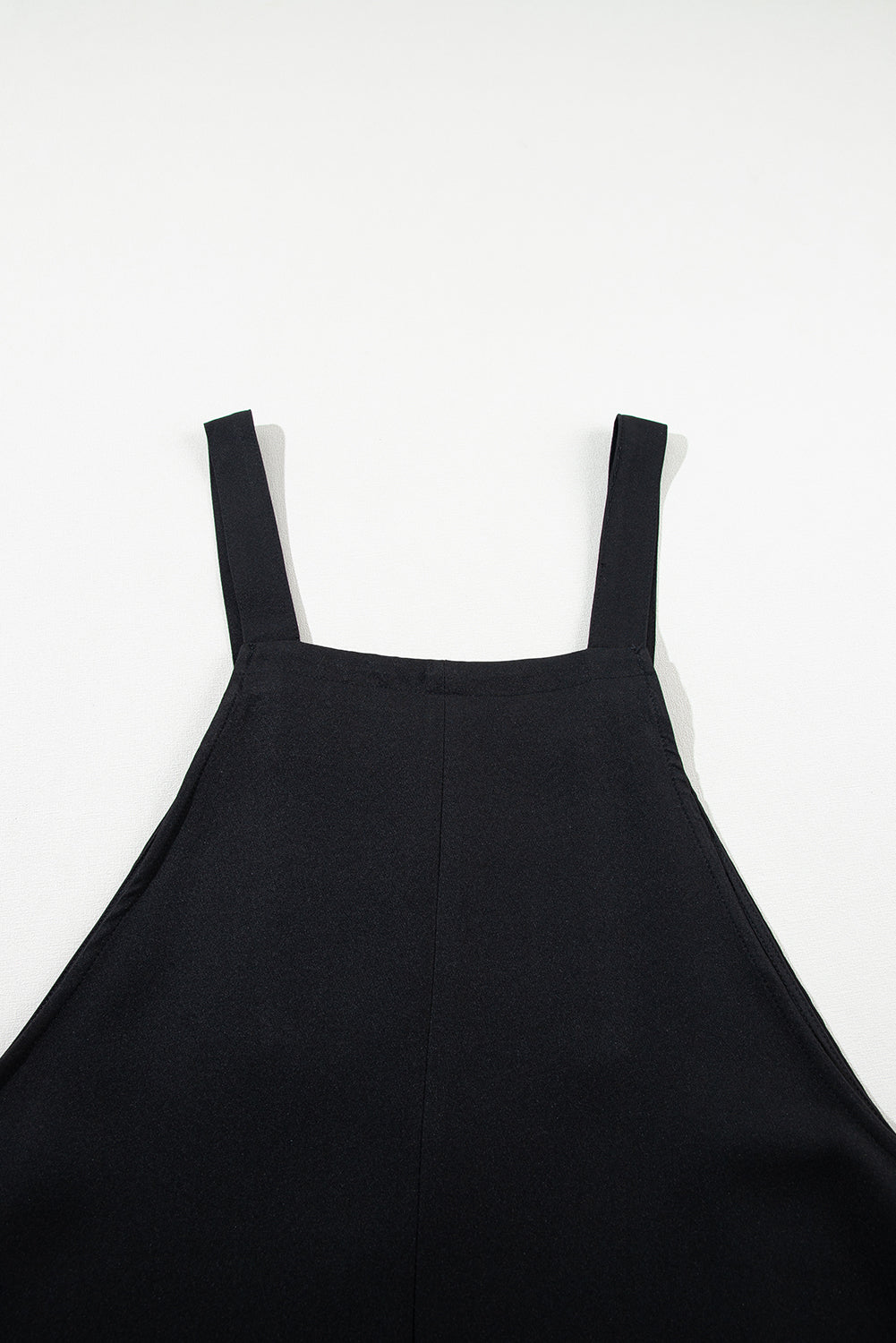Black Solid Buttoned Straps Plus Size Overall Dress - Premium Plus Size/Plus Size Dresses/Plus Size Mini Dresses from Momma Done Gone Crafty- Just $29.67! Shop now at Momma Done Gone Crafty