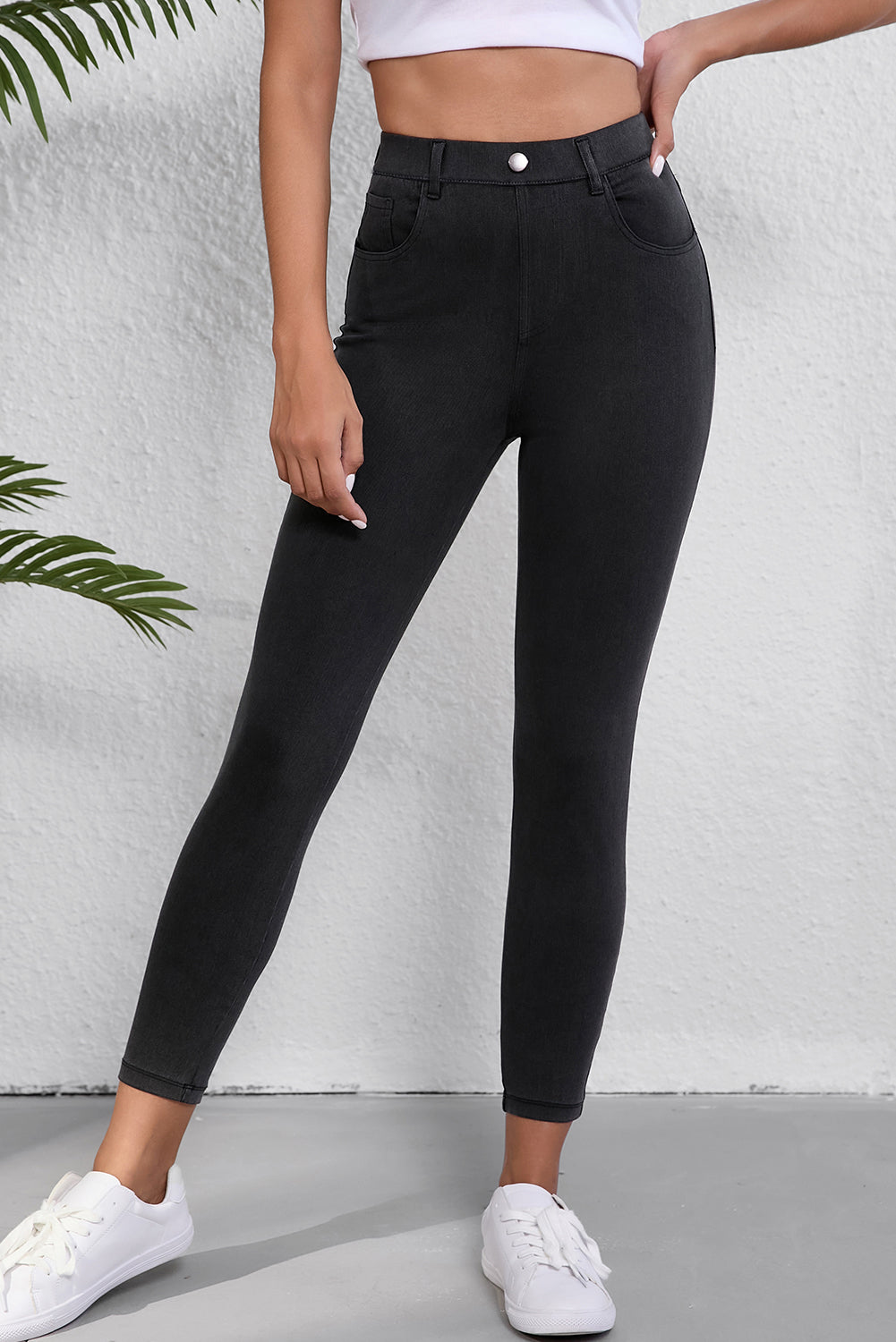 Black Skinny Fit Ankle High Waist Jeans - Premium Bottoms/Jeans from Momma Done Gone Crafty- Just $35.10! Shop now at Momma Done Gone Crafty