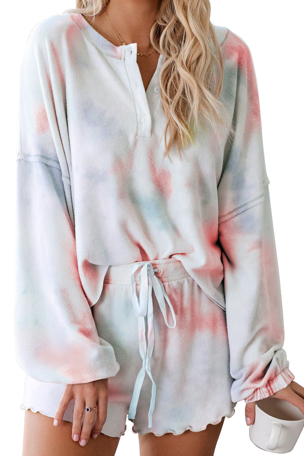 Orange Tie Dye Knit Lounge Set - Premium Loungewear from Momma Done Gone Crafty- Just $27.99! Shop now at Momma Done Gone Crafty