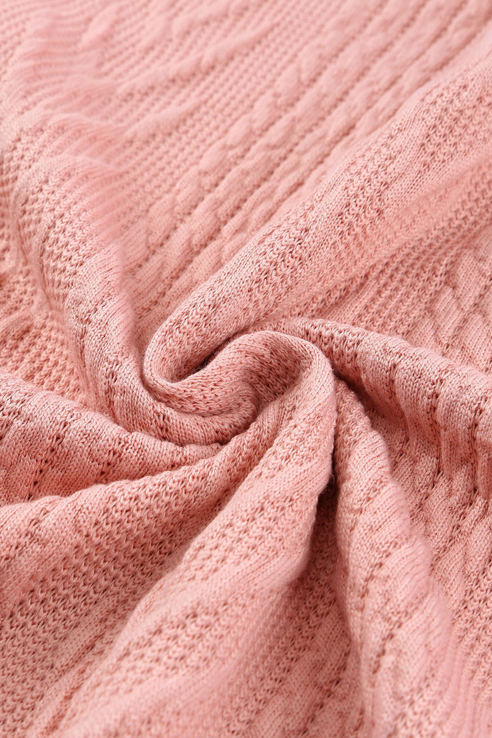 Pink Leopard Sequin Splicing Sleeves Textured Knit Top - Premium Tops from Momma Done Gone Crafty- Just $36.90! Shop now at Momma Done Gone Crafty