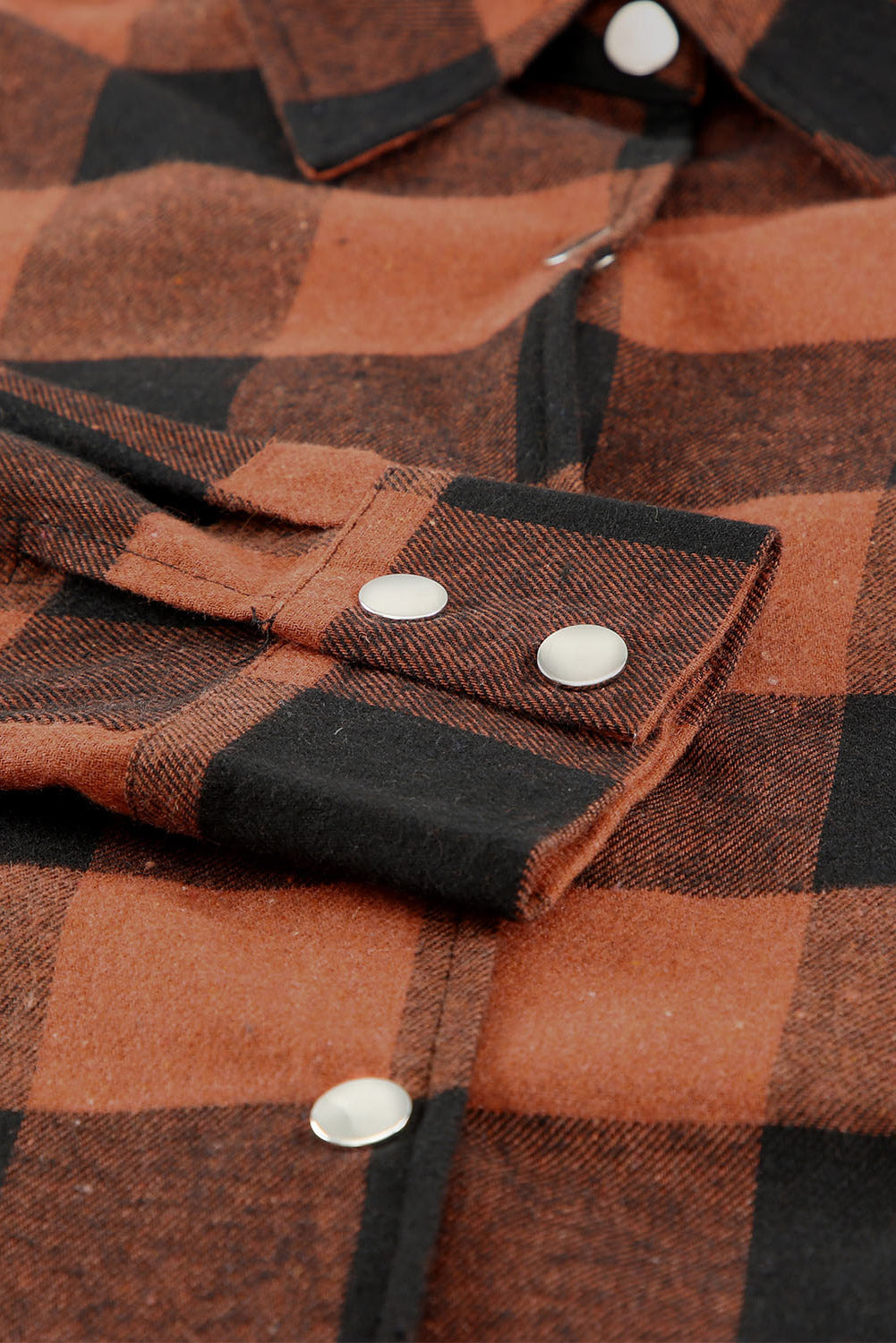 Brown Turn-down Collar Plaid Shirt Coat - Premium Outerwear from Momma Done Gone Crafty- Just $54.60! Shop now at Momma Done Gone Crafty