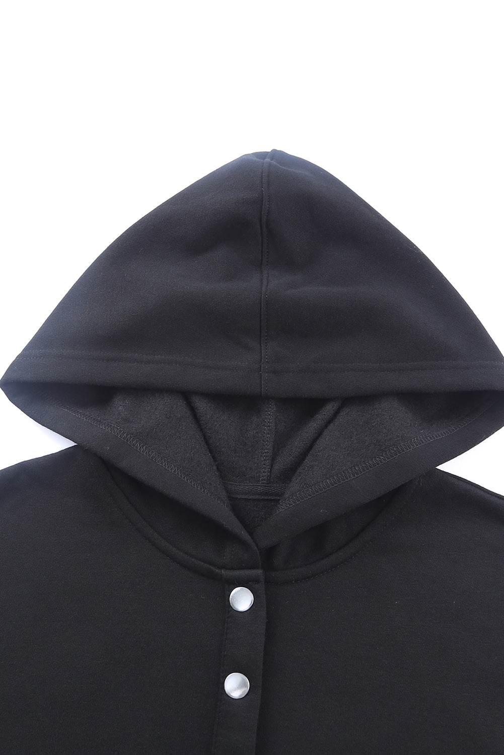 Black Batwing Sleeve Pocketed Henley Hoodie - Premium Tops from Momma Done Gone Crafty- Just $38.40! Shop now at Momma Done Gone Crafty