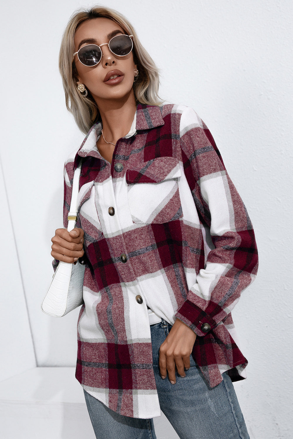 Plaid Button Up Flannel Shirt - Premium from Momma Done Gone Crafty- Just $43.99! Shop now at Momma Done Gone Crafty
