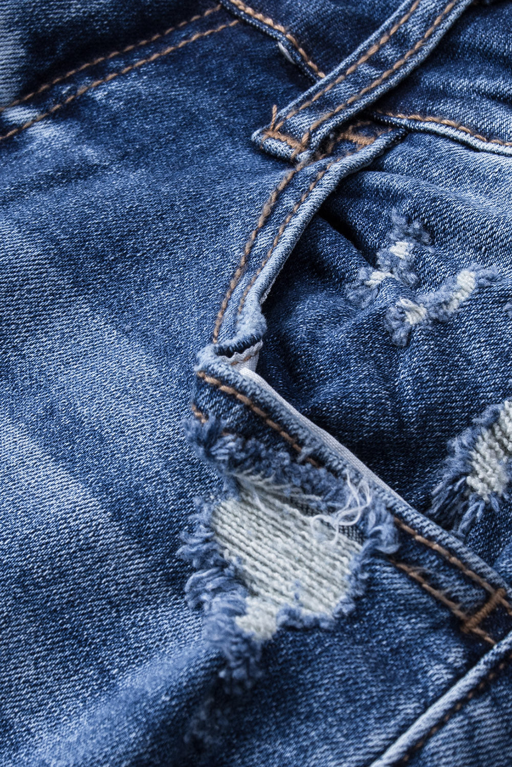 Blue Distressed Flare Jeans - Premium Bottoms from Momma Done Gone Crafty- Just $55.99! Shop now at Momma Done Gone Crafty