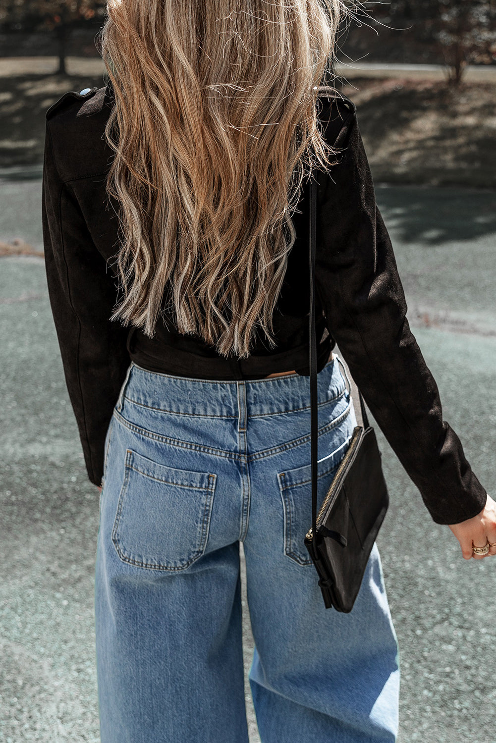Black Asymmetric Zipper Belted Hem Jacket - Premium Outerwear/Jackets from Ashes 2 Wildflowers Boutique, LLC- Just $50.94! Shop now at Ashes 2 Wildflowers Boutique, LLC
