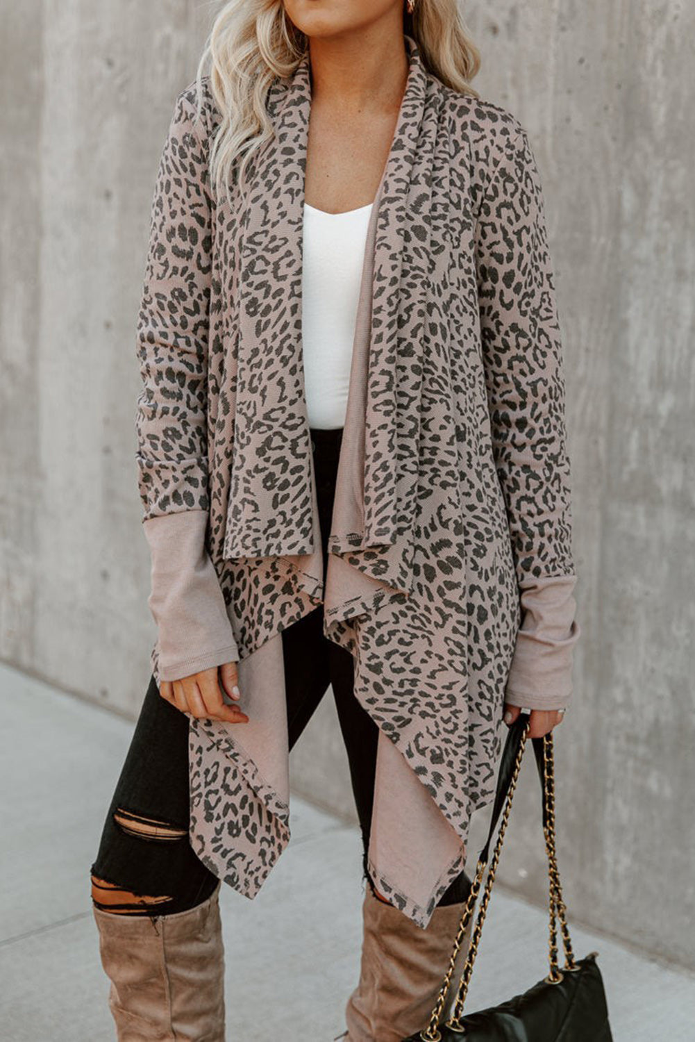 Leopard Open Front Cardigan - Premium Tops from Momma Done Gone Crafty- Just $35.94! Shop now at Momma Done Gone Crafty