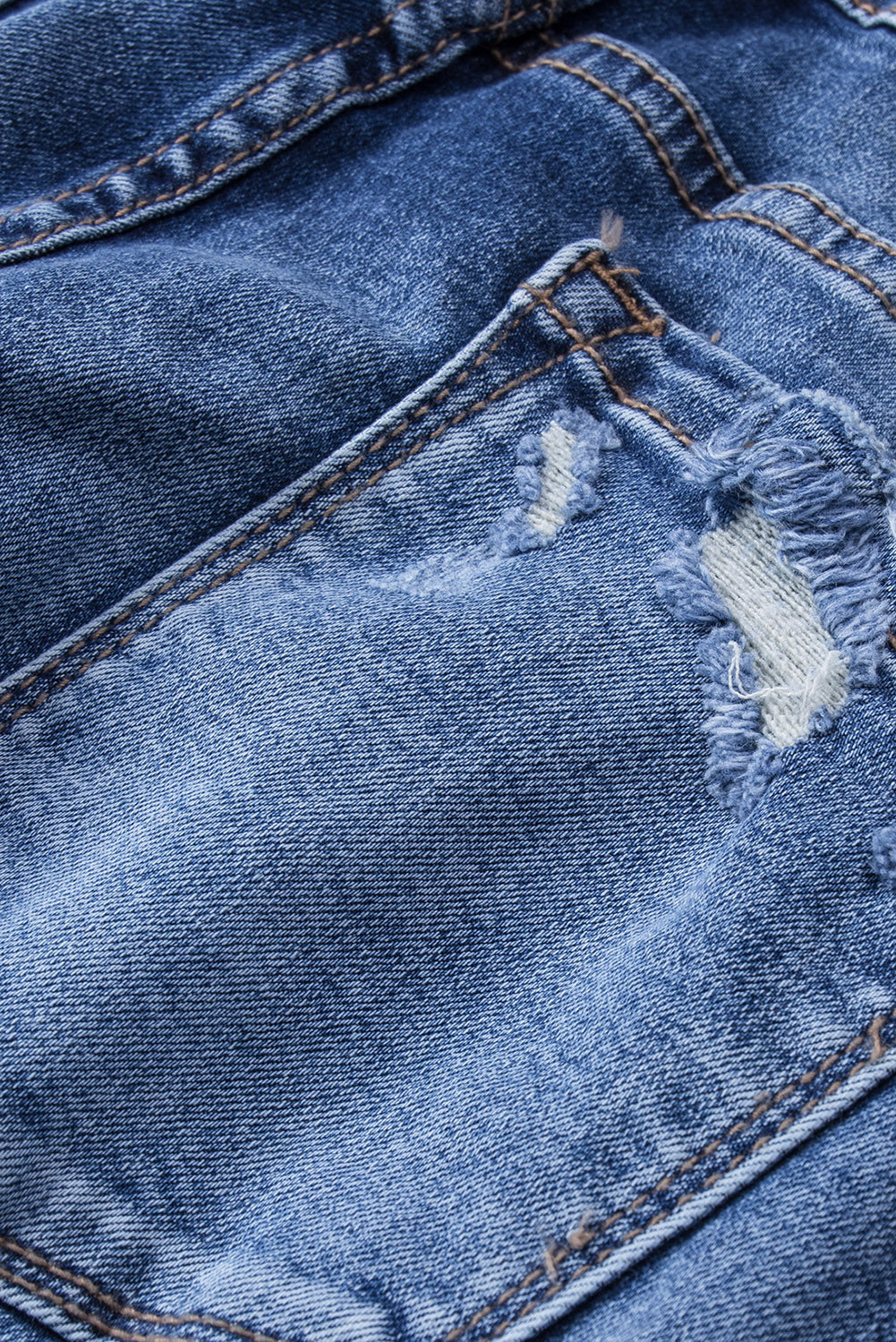 Blue Distressed Flare Jeans - Premium Bottoms from Momma Done Gone Crafty- Just $55.99! Shop now at Momma Done Gone Crafty