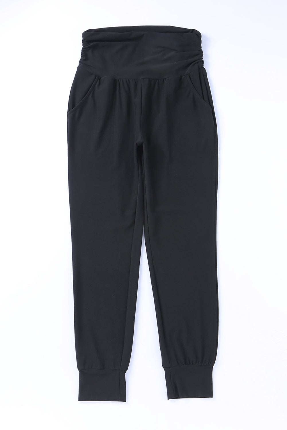 Black High Waist Pleated Pocket Leggings - Premium Bottoms from Momma Done Gone Crafty- Just $30.60! Shop now at Momma Done Gone Crafty